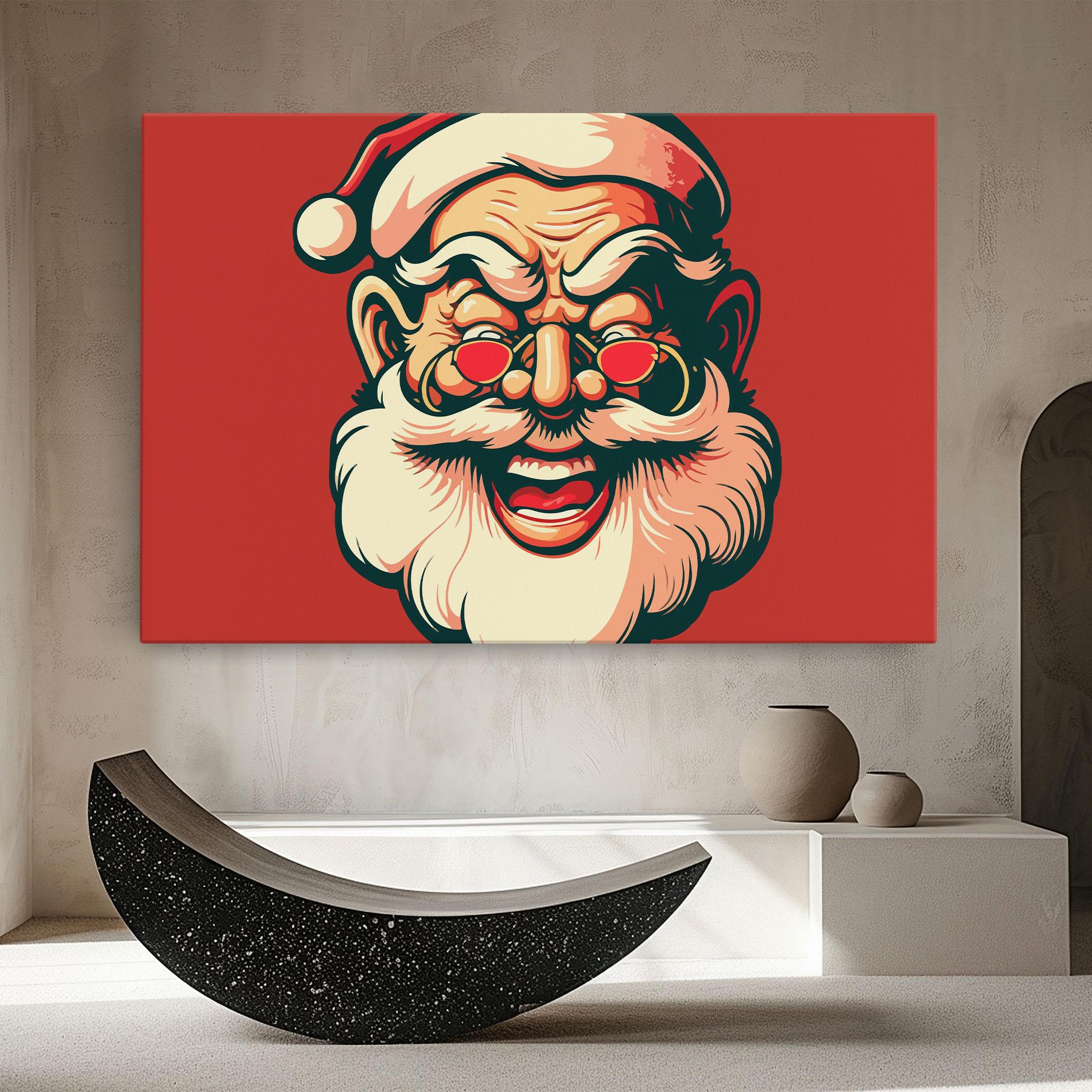 Leinwandbild Santa Crazy Smile mockup 8
