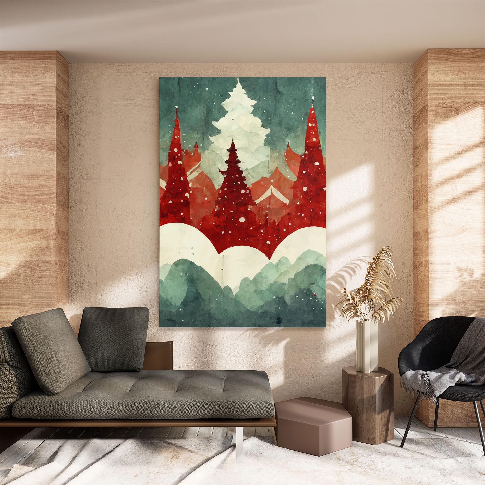 Leinwandbild Christmas Landscape mockup 8