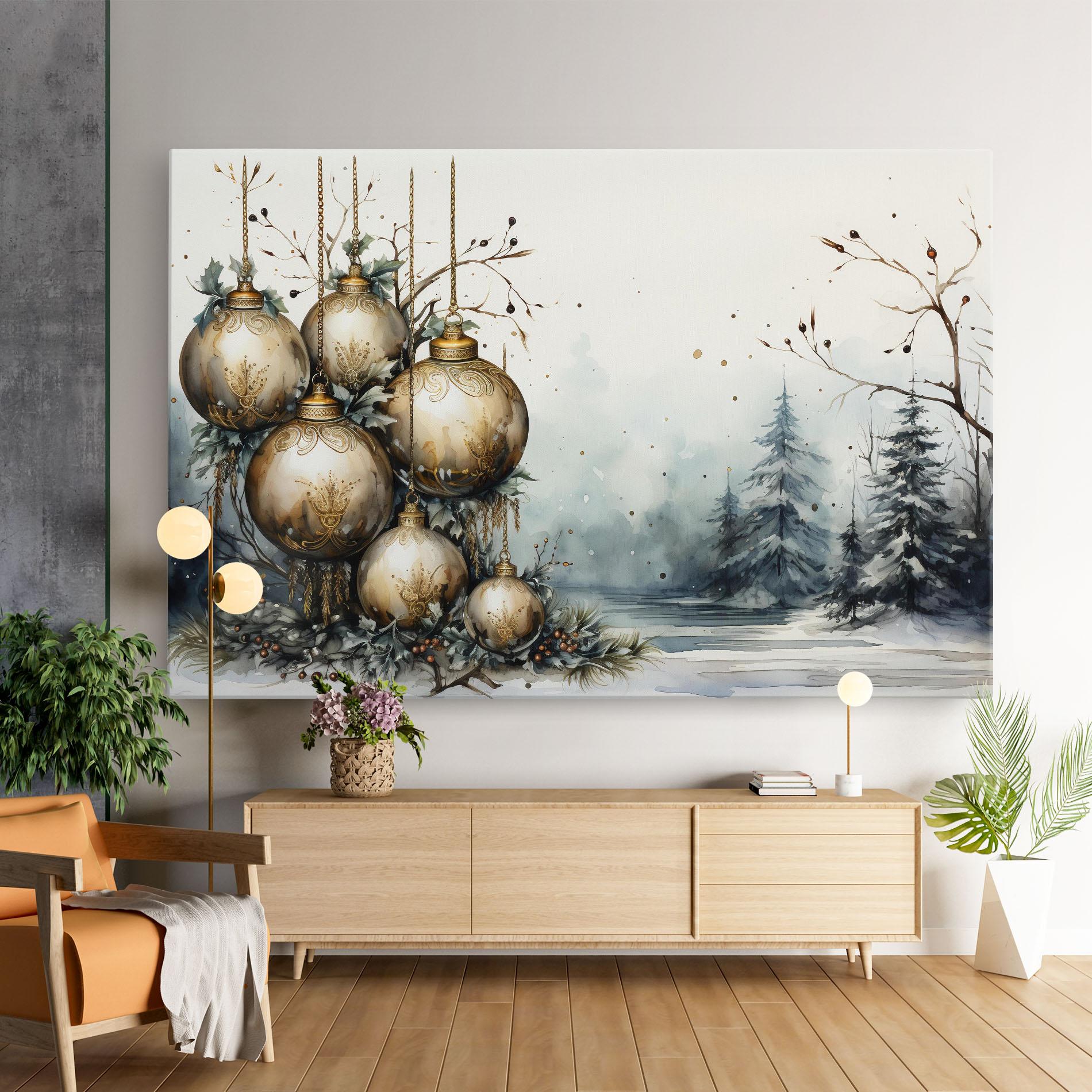 Leinwandbild Christmas Art Paper mockup 9