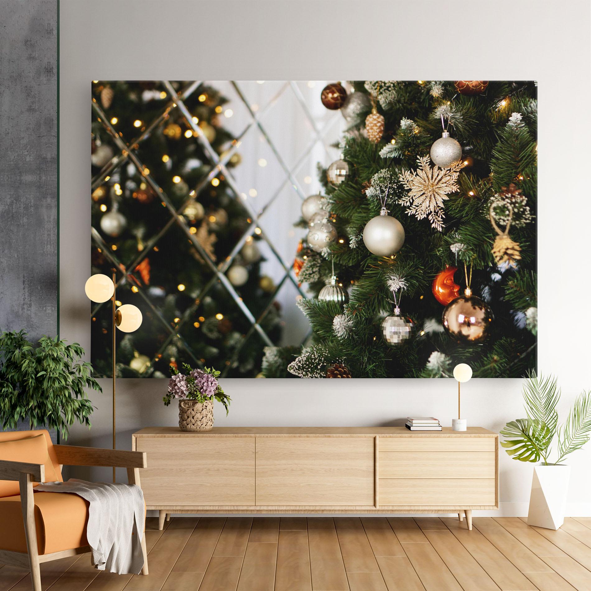 Leinwandbild Christmas Decor Tree mockup 9