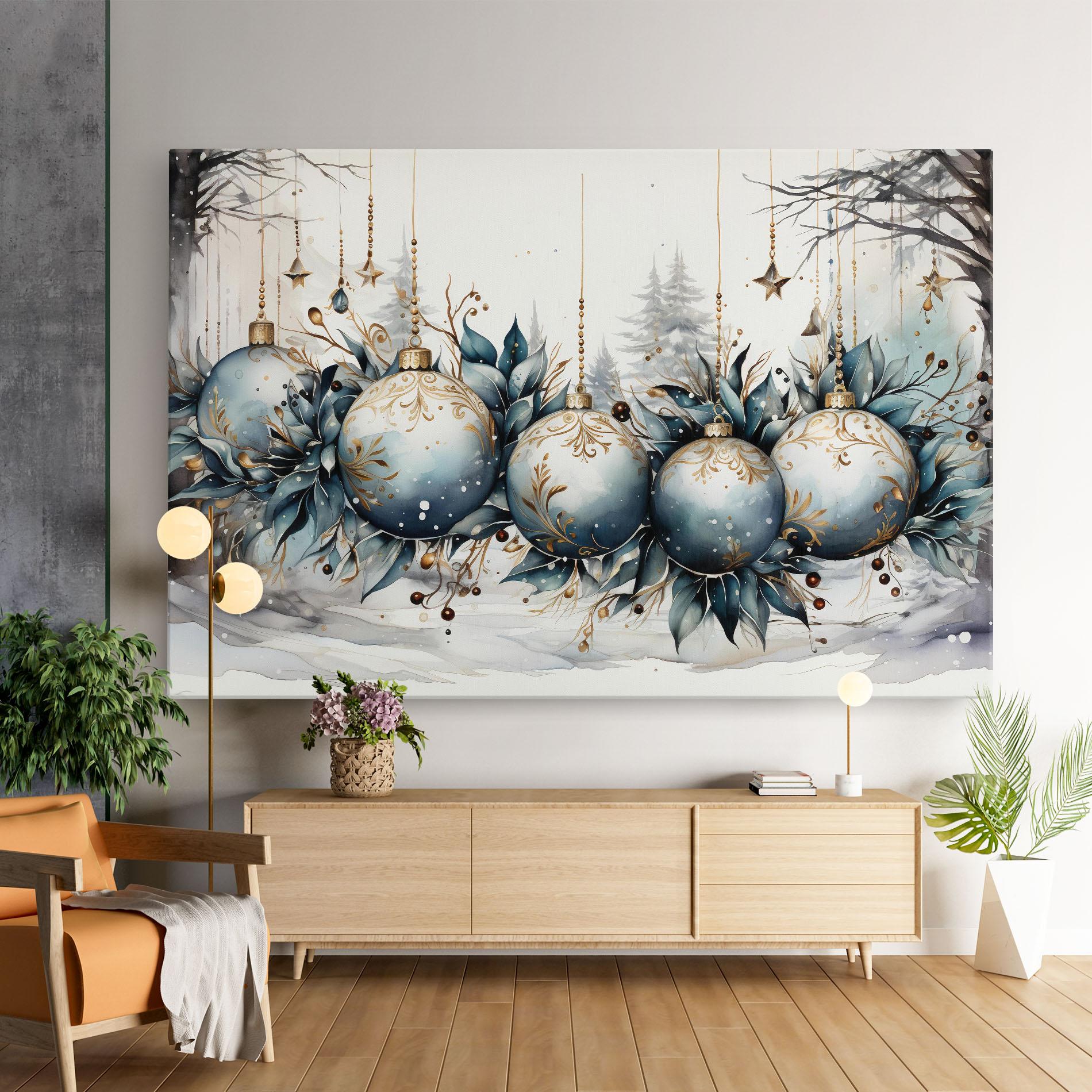 Leinwandbild Christmas Paper mockup 9