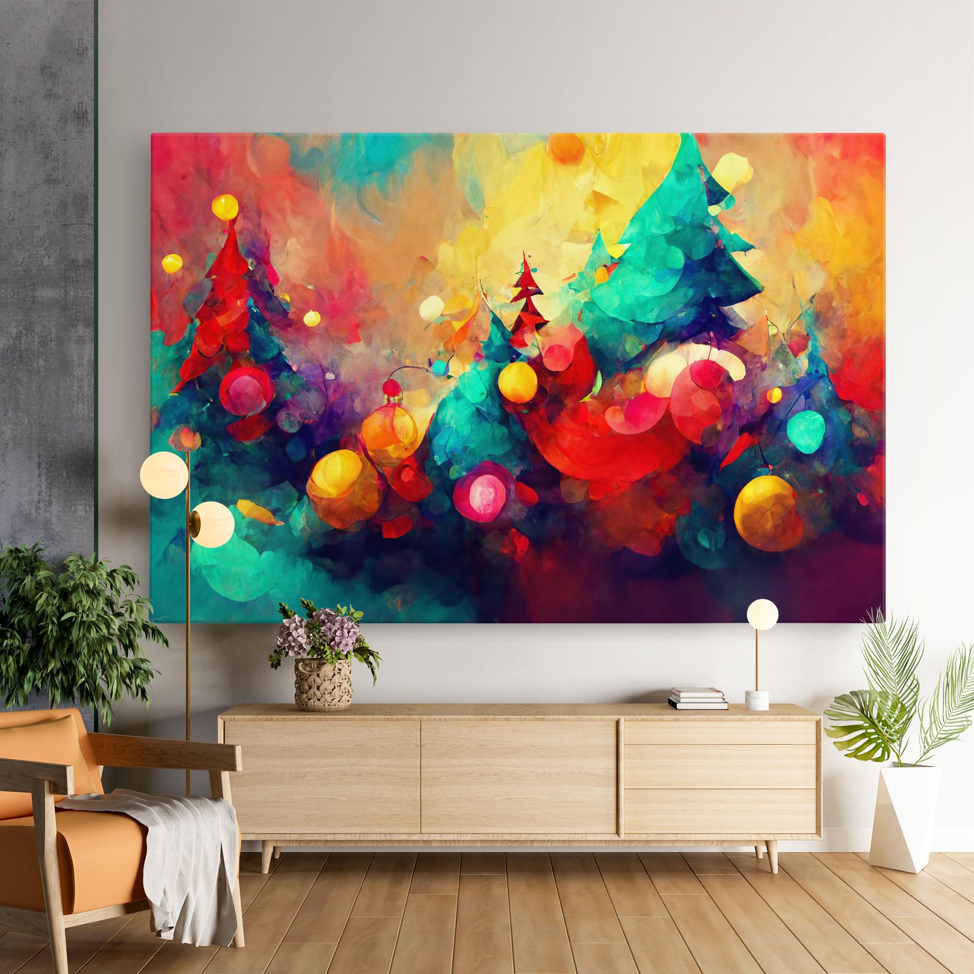 Leinwandbild Colorfull Winter mockup 9