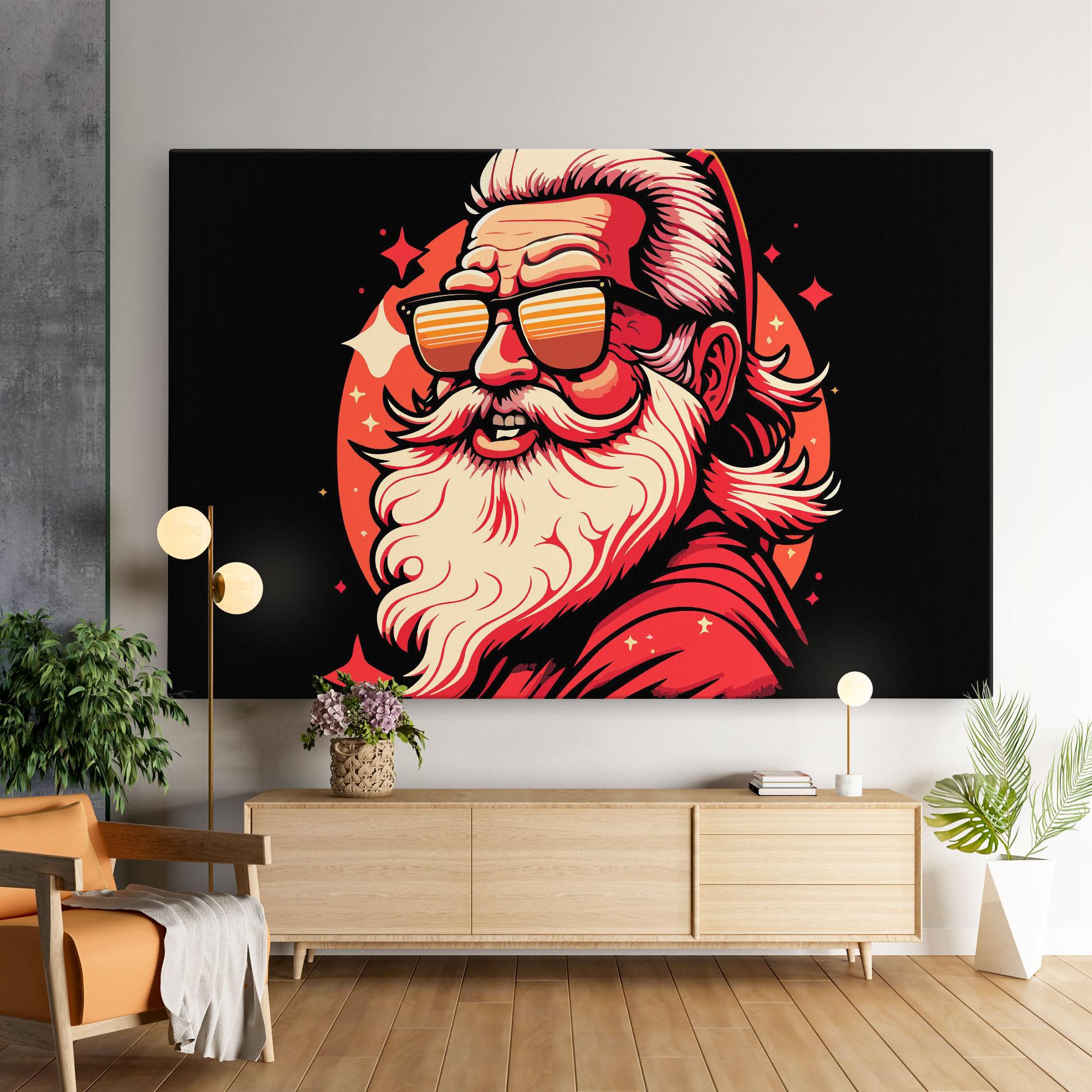 Leinwandbild Glasses Santa mockup 9