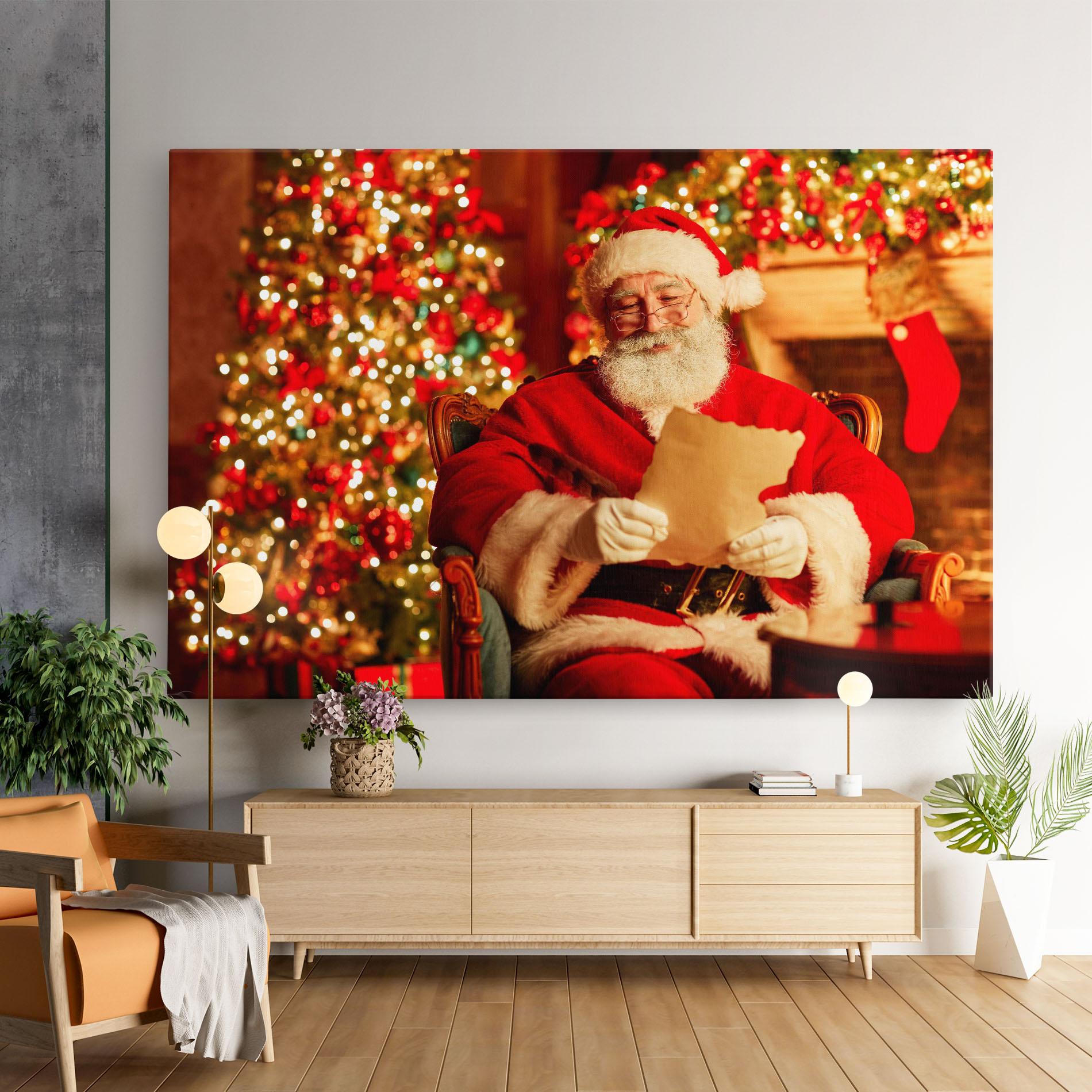 Leinwandbild Reading Christmas Letter mockup 9