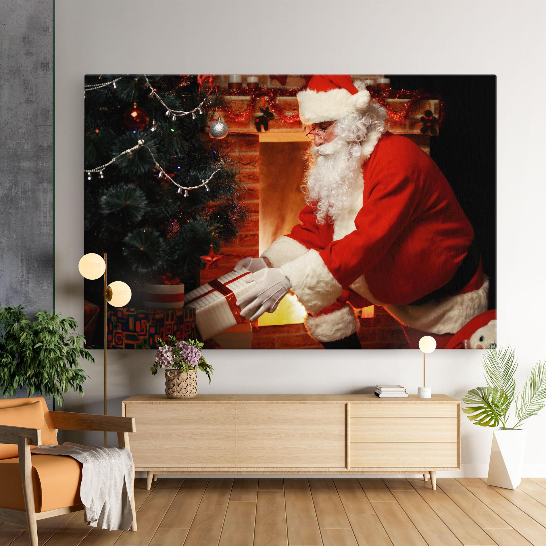 Leinwandbild Santa Brought Gifts mockup 9