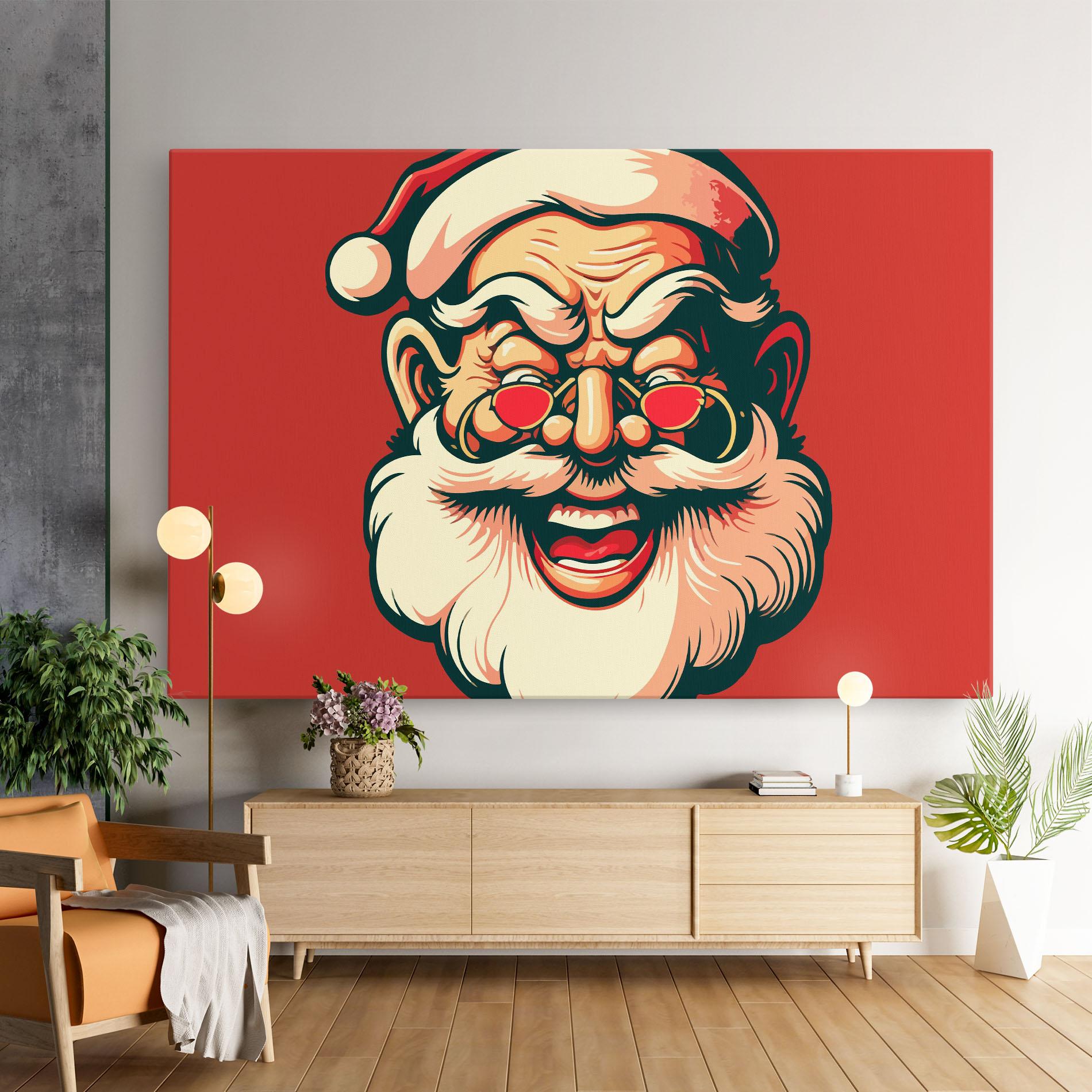 Leinwandbild Santa Crazy Smile mockup 9