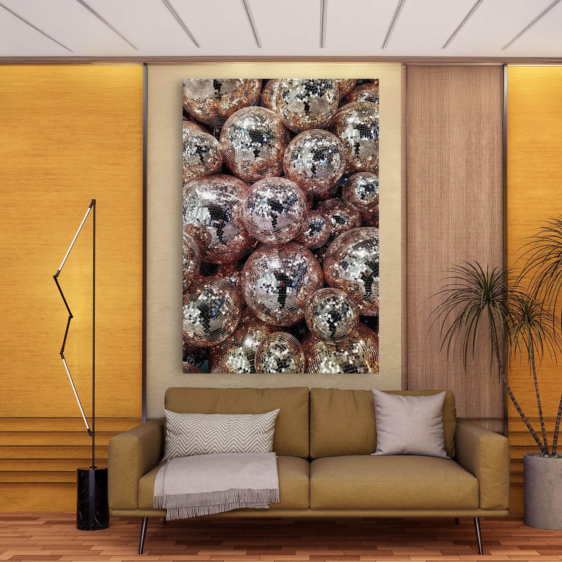 Leinwandbild Christmas Disko Balls mockup 9