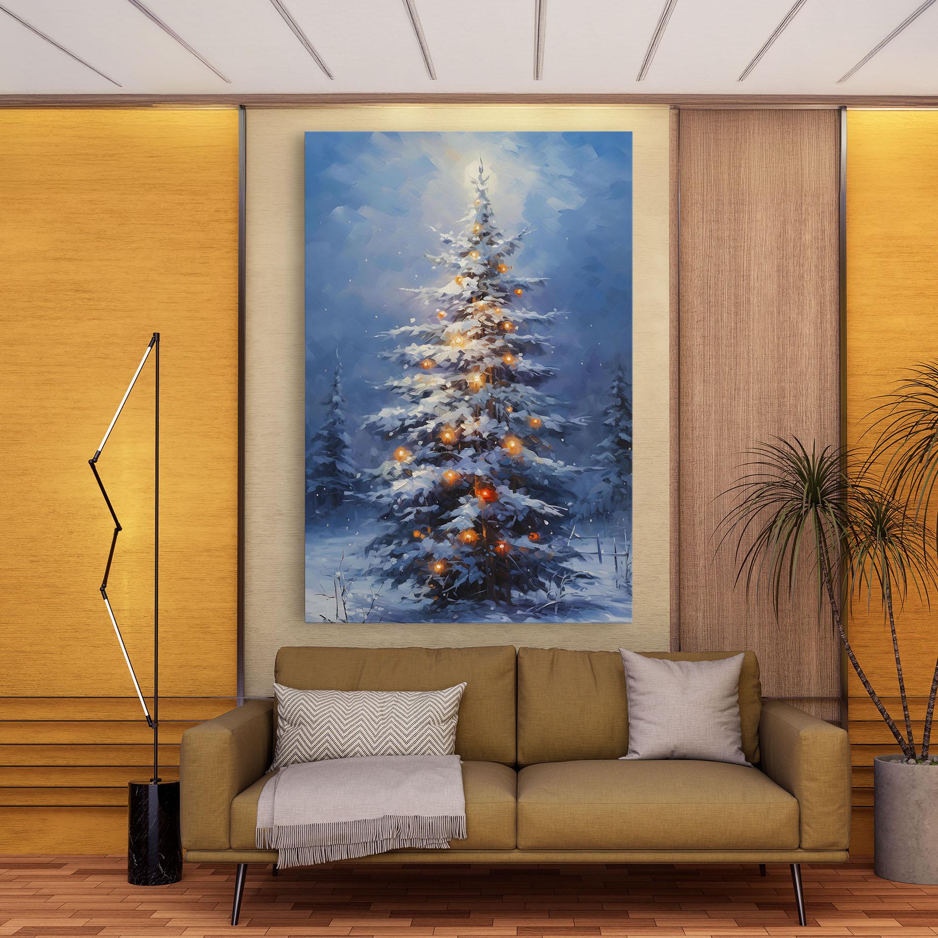 Leinwandbild Tall Slender Tree mockup 9