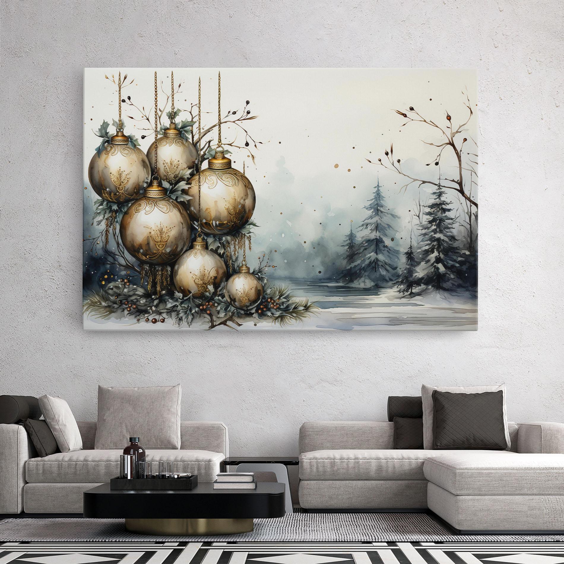 Leinwandbild Christmas Art Paper mockup 2