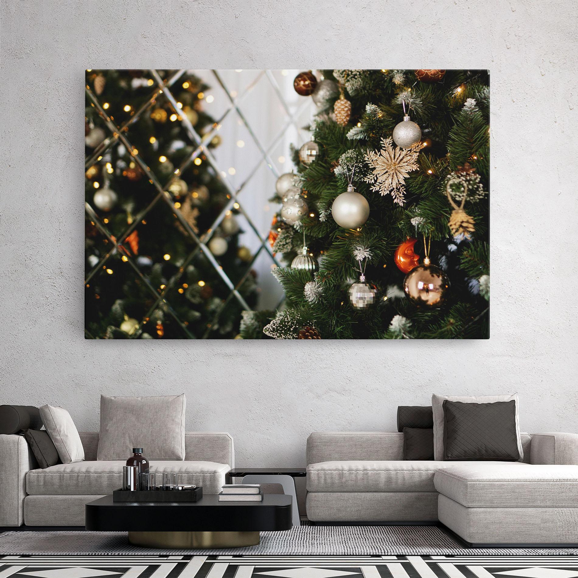 Leinwandbild Christmas Decor Tree mockup 2