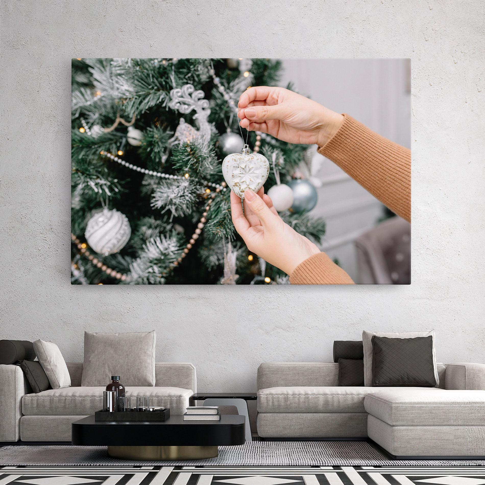 Leinwandbild Christmas Decorations mockup 2
