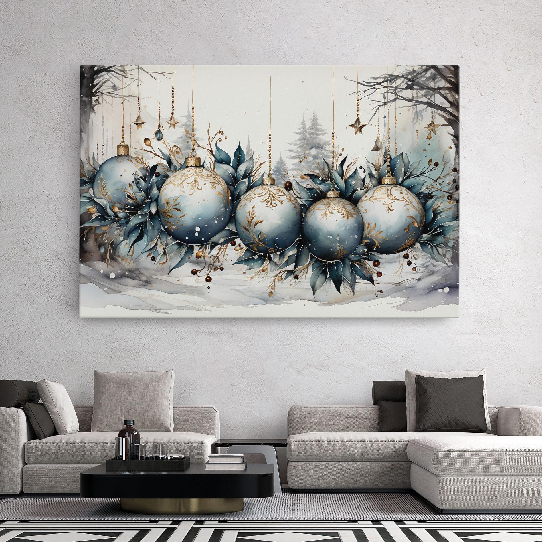 Leinwandbild Christmas Paper mockup 2