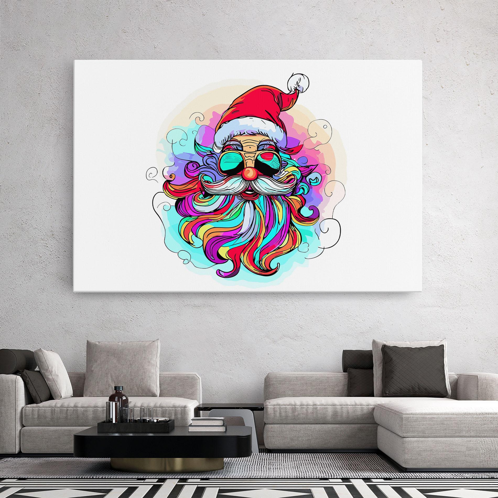 Leinwandbild Colorful Santa mockup 2