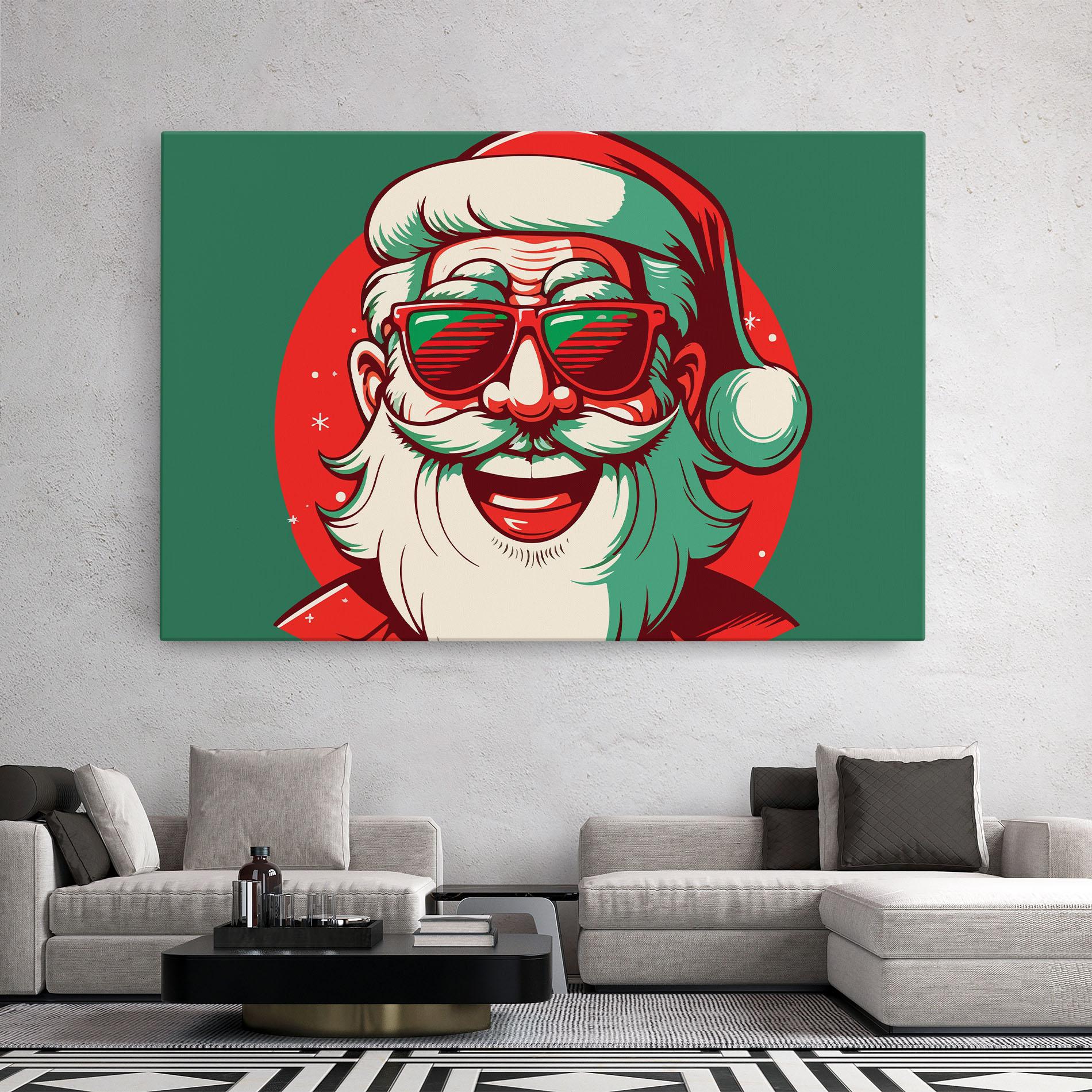 Leinwandbild Crazy Smile Santa mockup 2