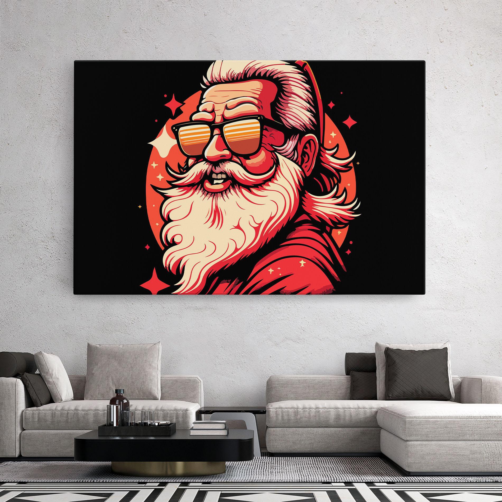 Leinwandbild Glasses Santa mockup 2