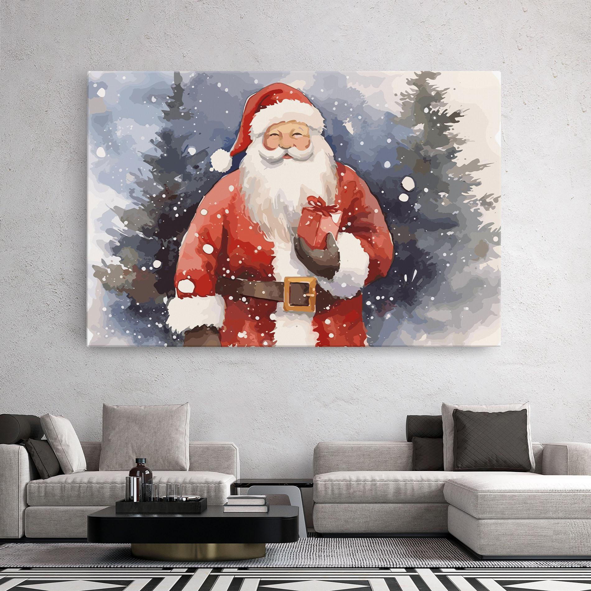 Leinwandbild Holding Gift mockup 2