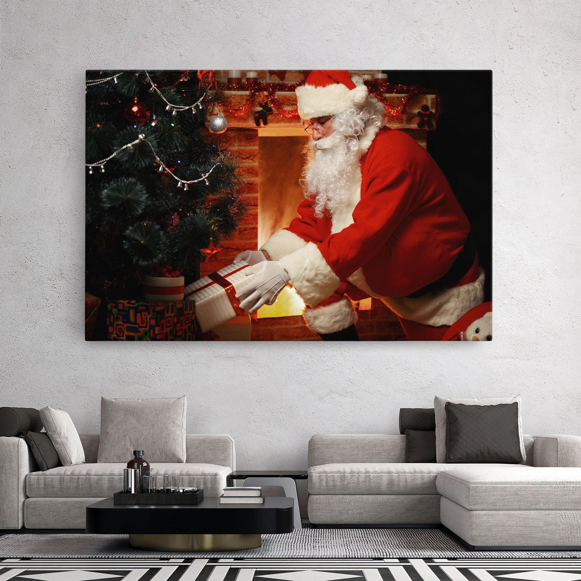 Leinwandbild Santa Brought Gifts mockup 2
