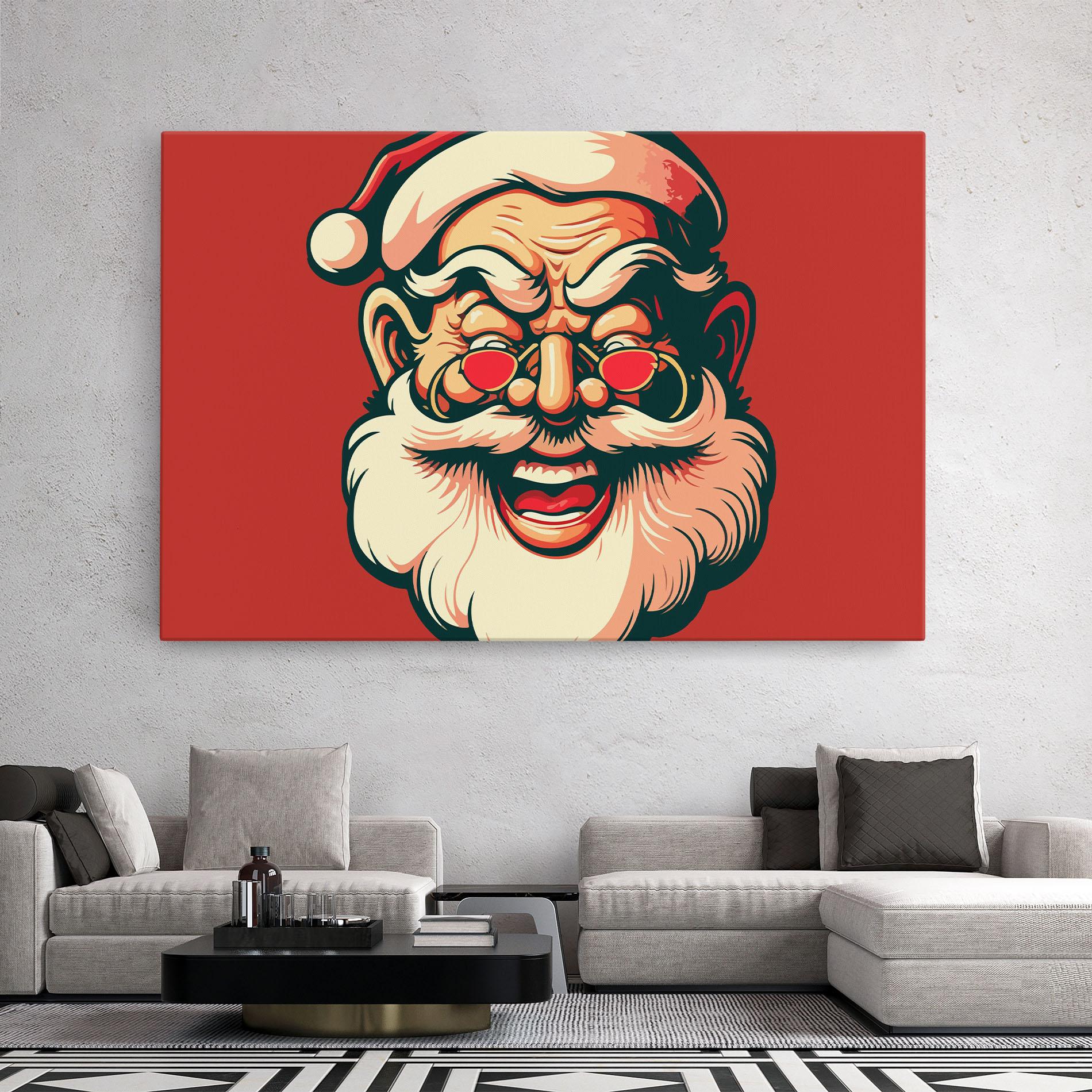 Leinwandbild Santa Crazy Smile mockup 2