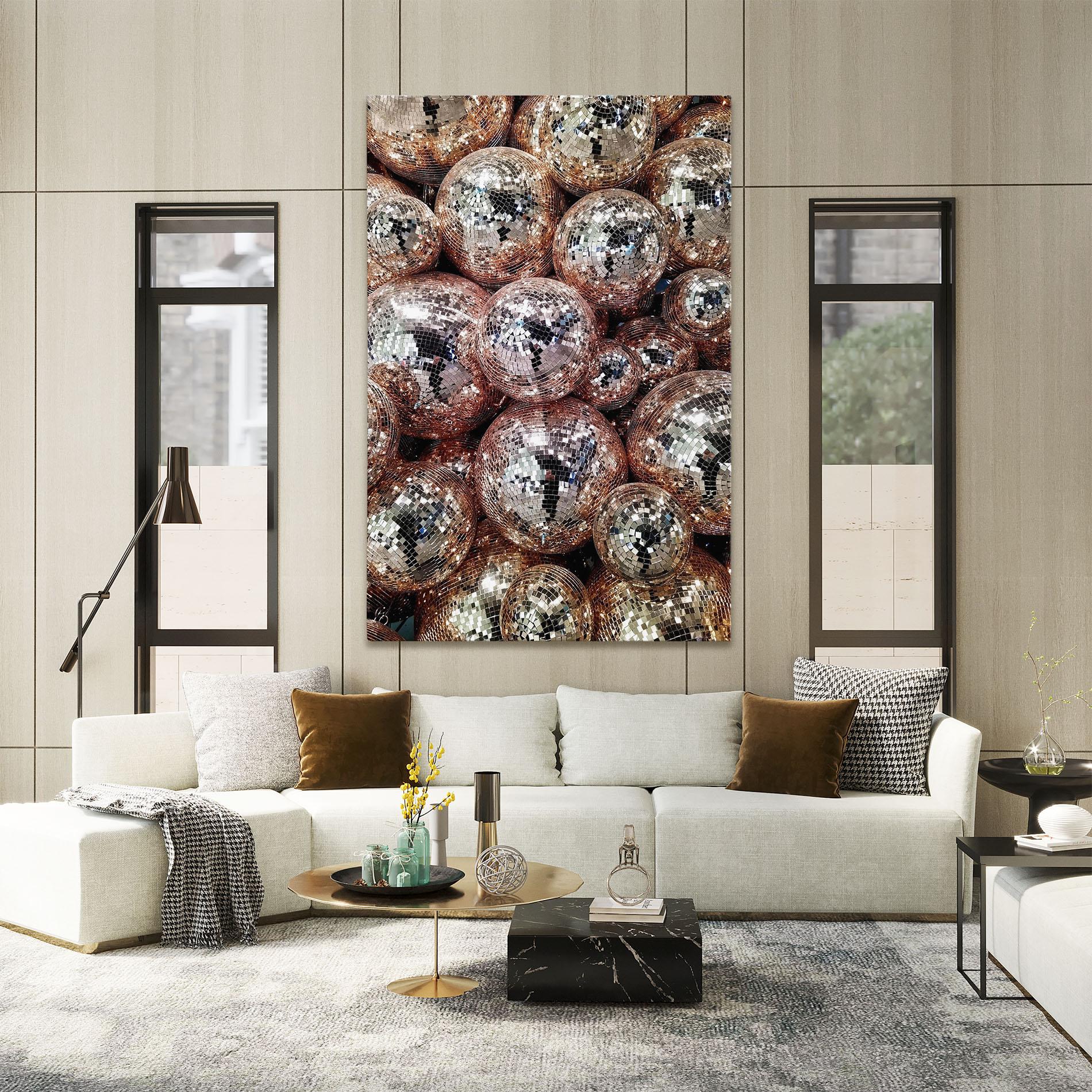 Leinwandbild Christmas Disko Balls mockup 2