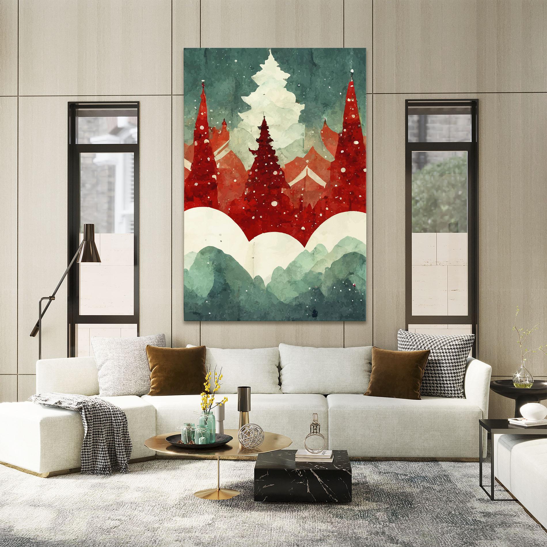 Leinwandbild Christmas Landscape mockup 2