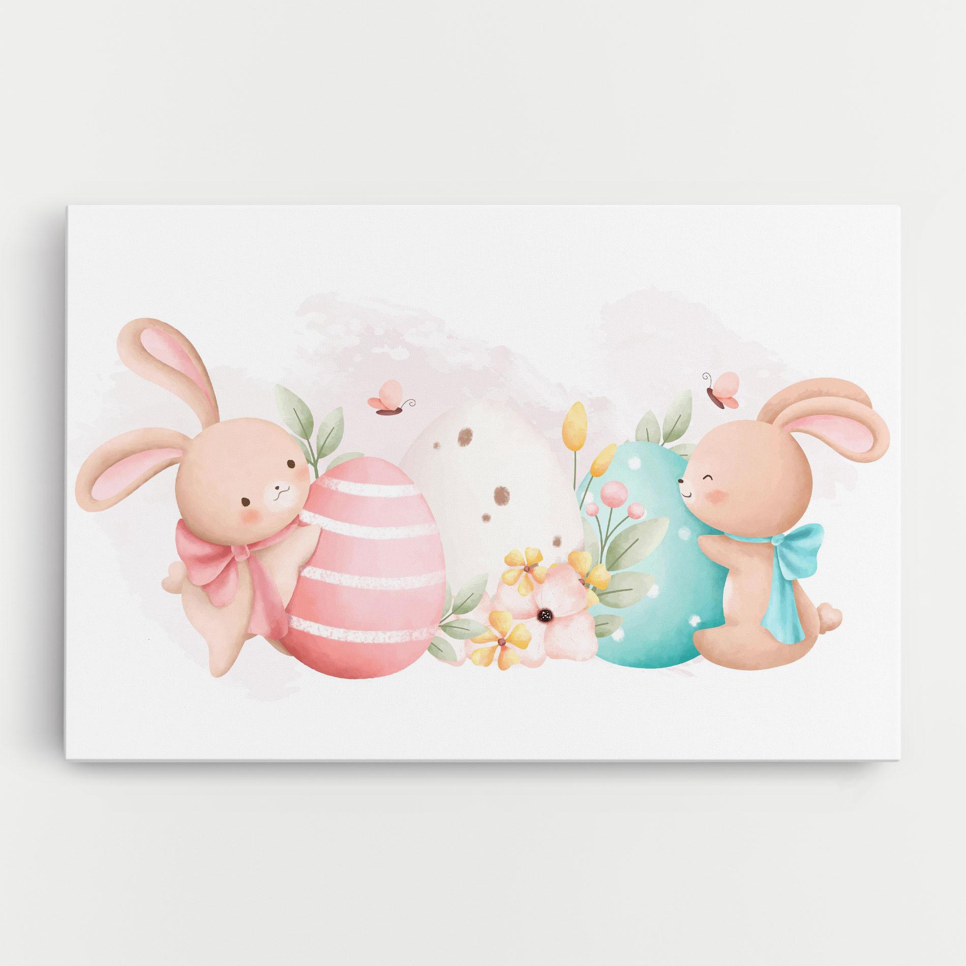 Leinwandbild Cute Bunny Art mockup 0