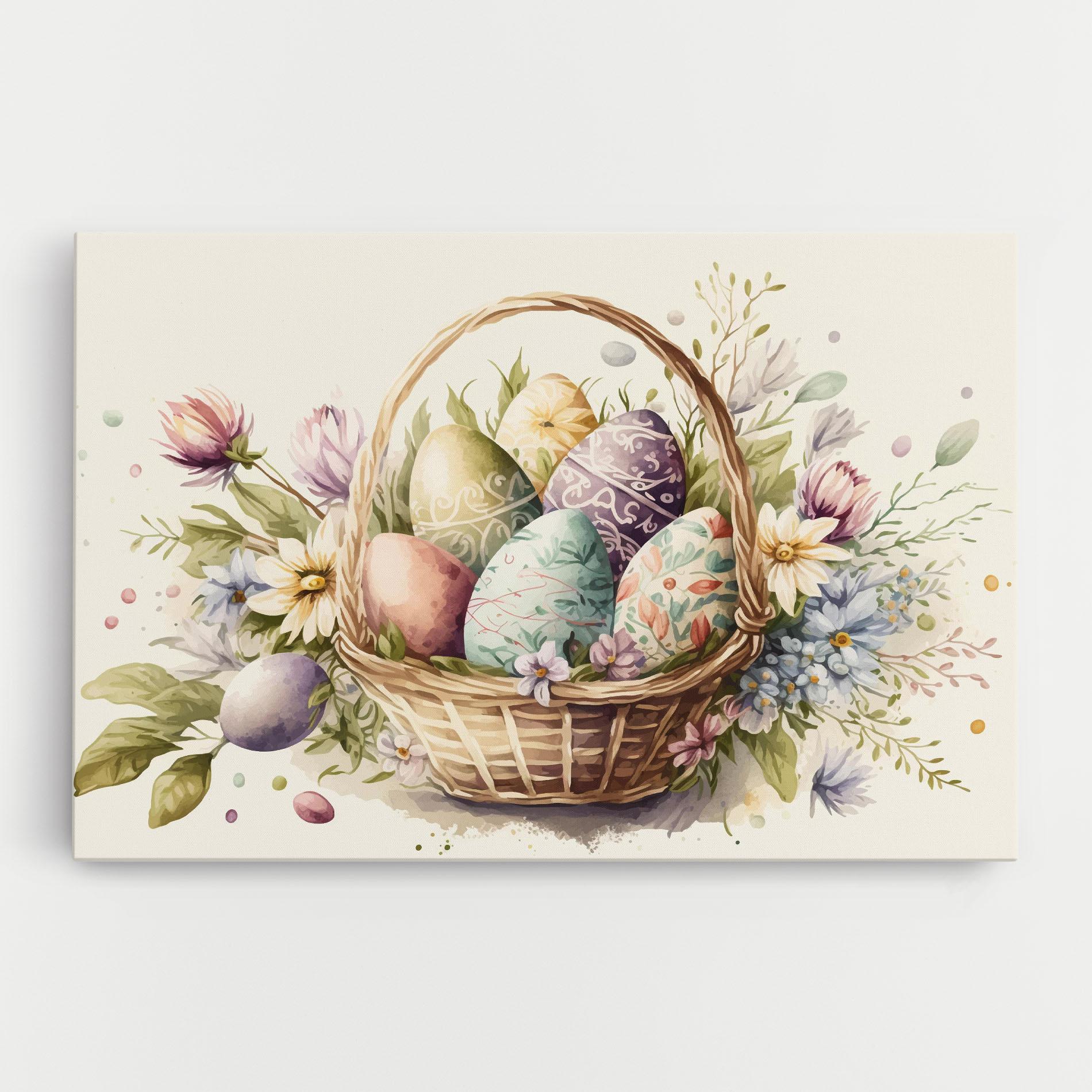Leinwandbild Eggs Basket mockup 0