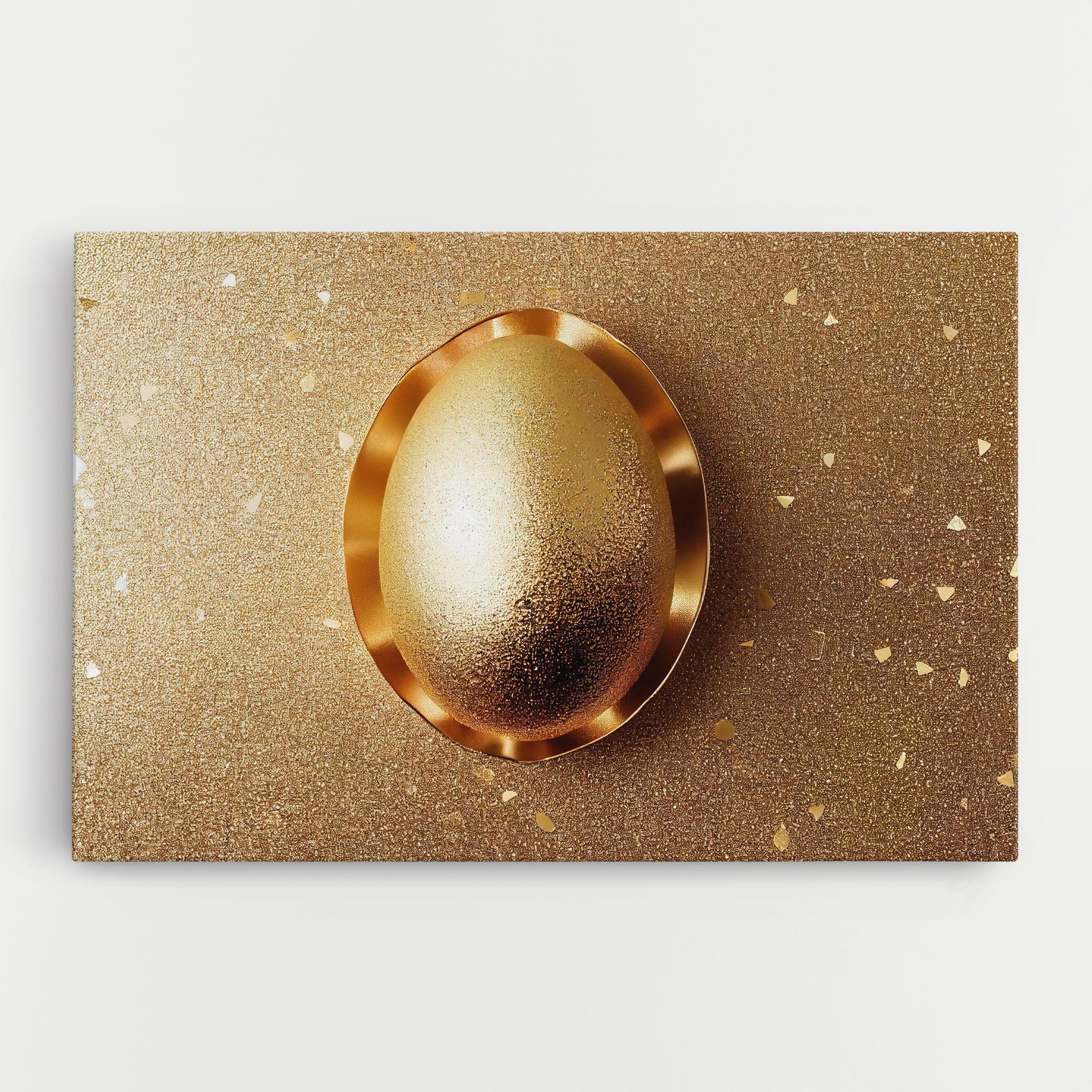 Leinwandbild Golden Egg Chocolate mockup 0