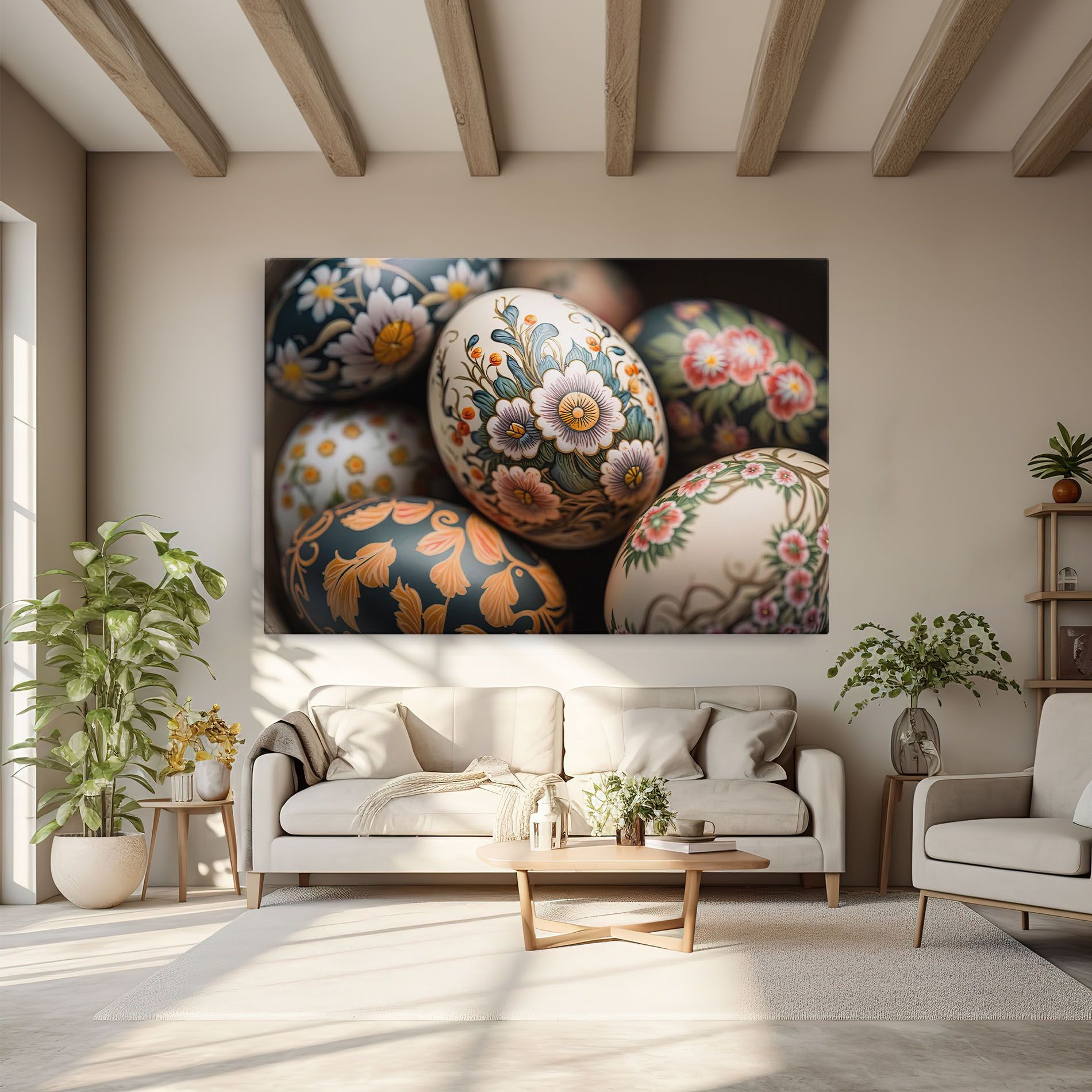 Floral Painted Eggs mockup 6