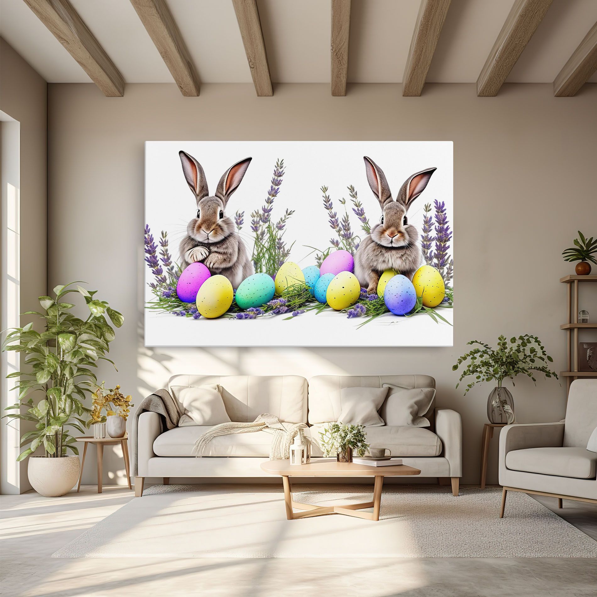 Flowers Easter Bunny mockup 6