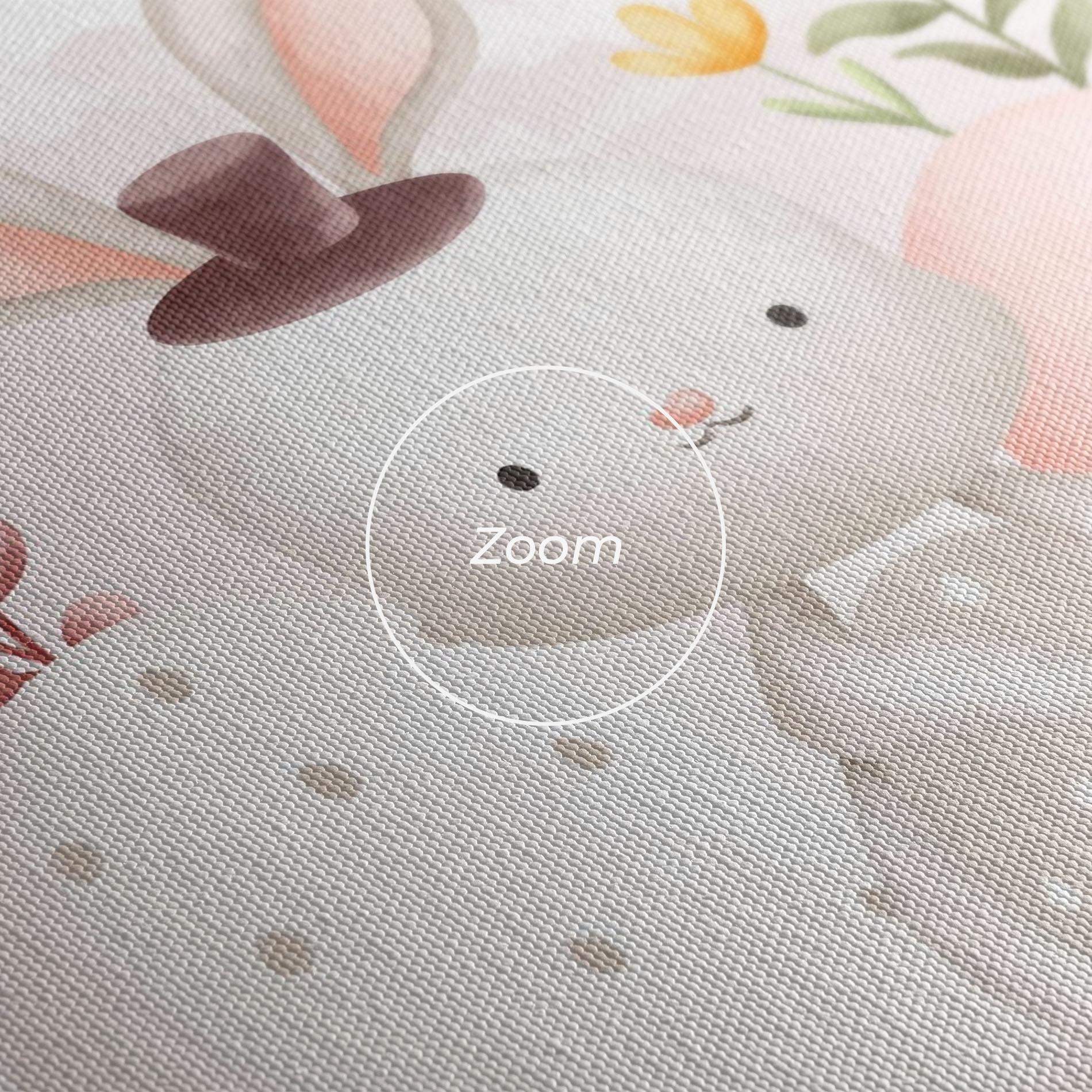 Leinwandbild Bunny With Hat mockup 3