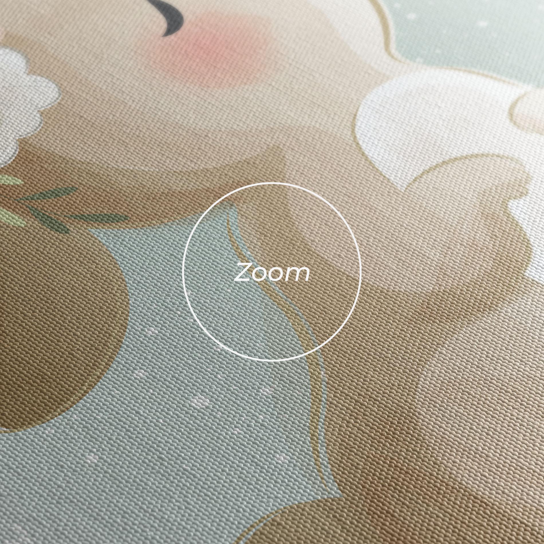 Leinwandbild Butterfly On Bunny Nose mockup 3