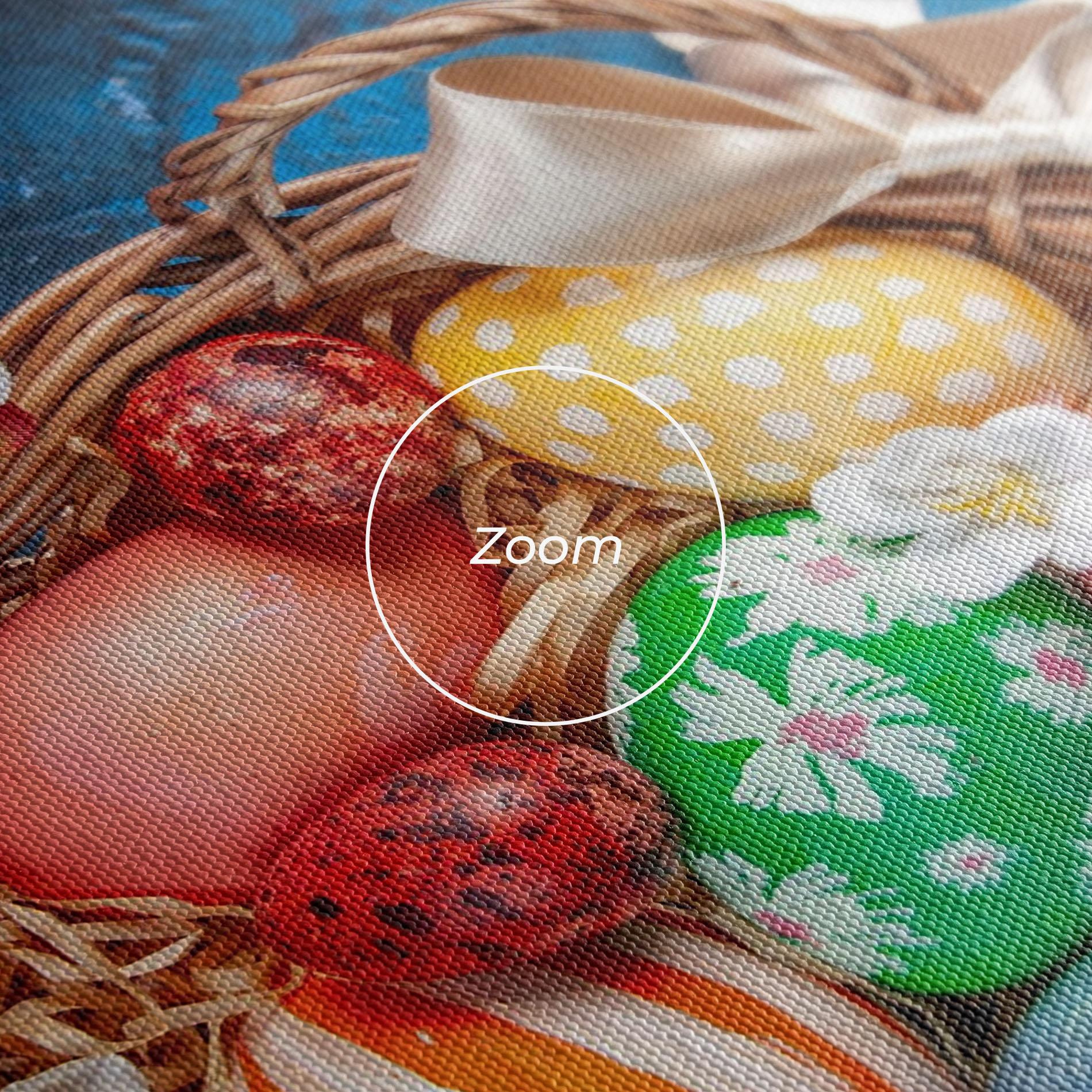 Leinwandbild Colored Easter Eggs mockup 3
