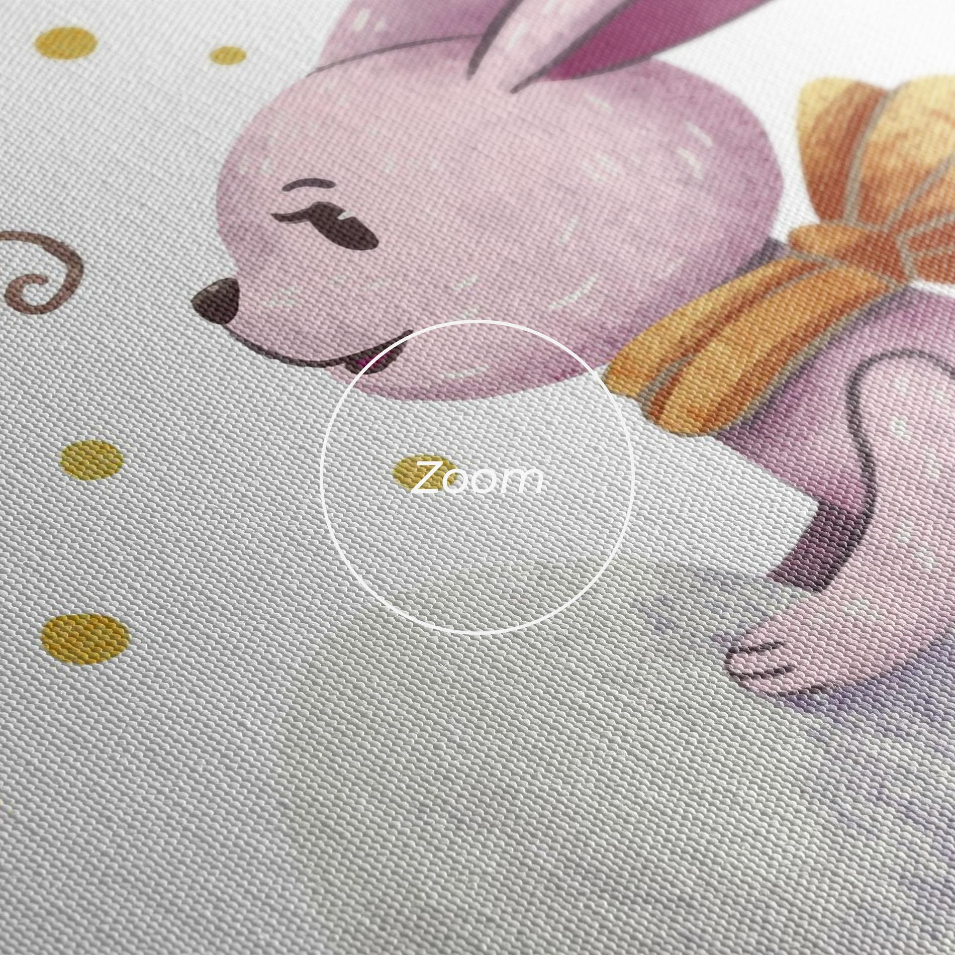 Leinwandbild Easter Pink Bunny mockup 3