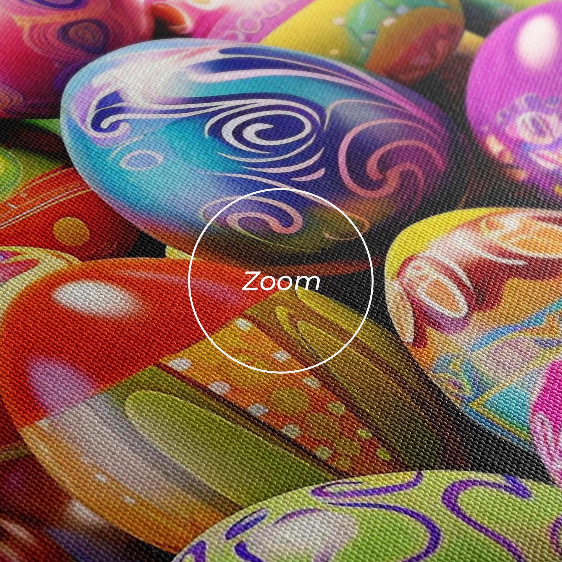Leinwandbild Pile Colorful Eggs mockup 3