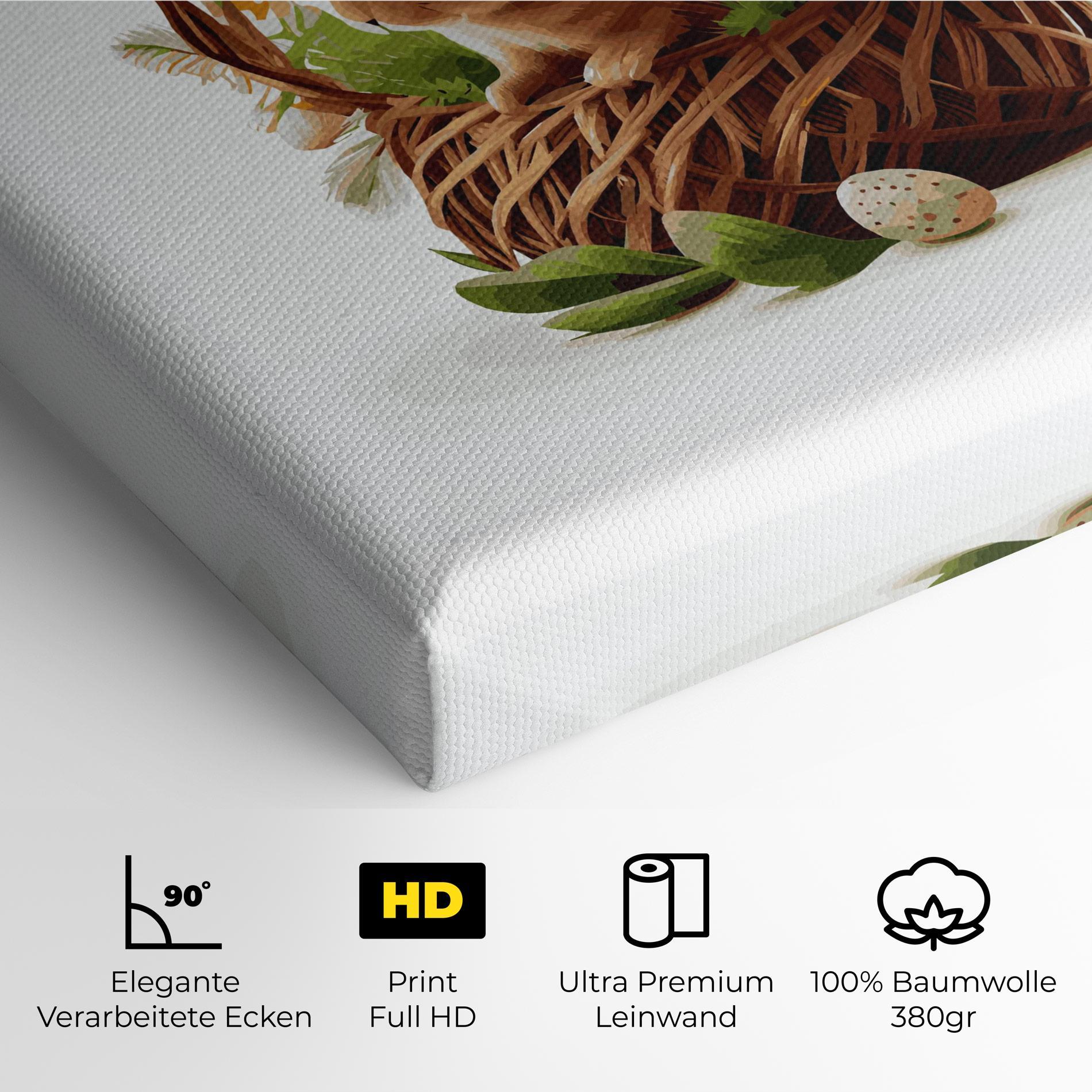 Leinwandbild Bunny In Basket mockup 4