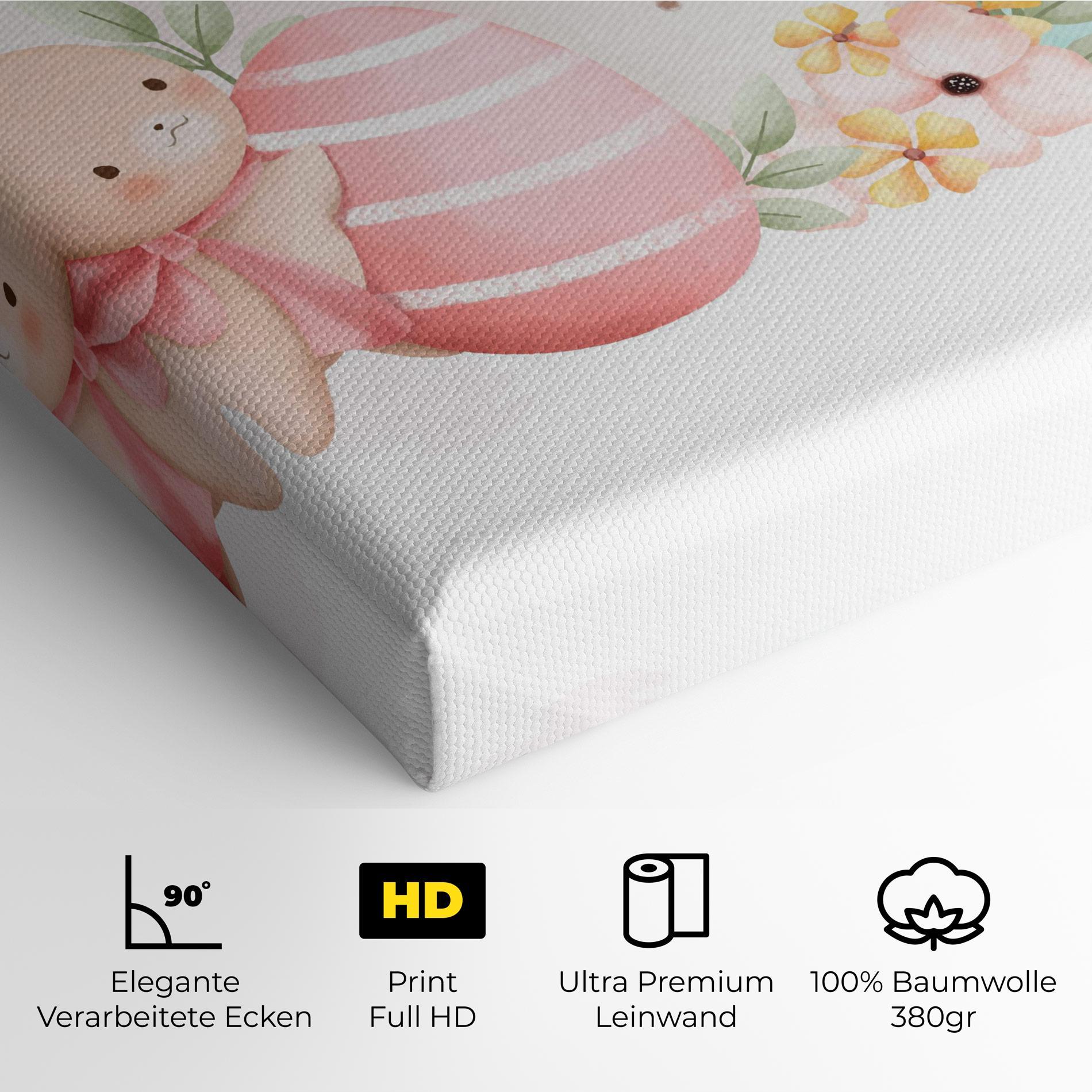 Leinwandbild Cute Bunny Art mockup 4