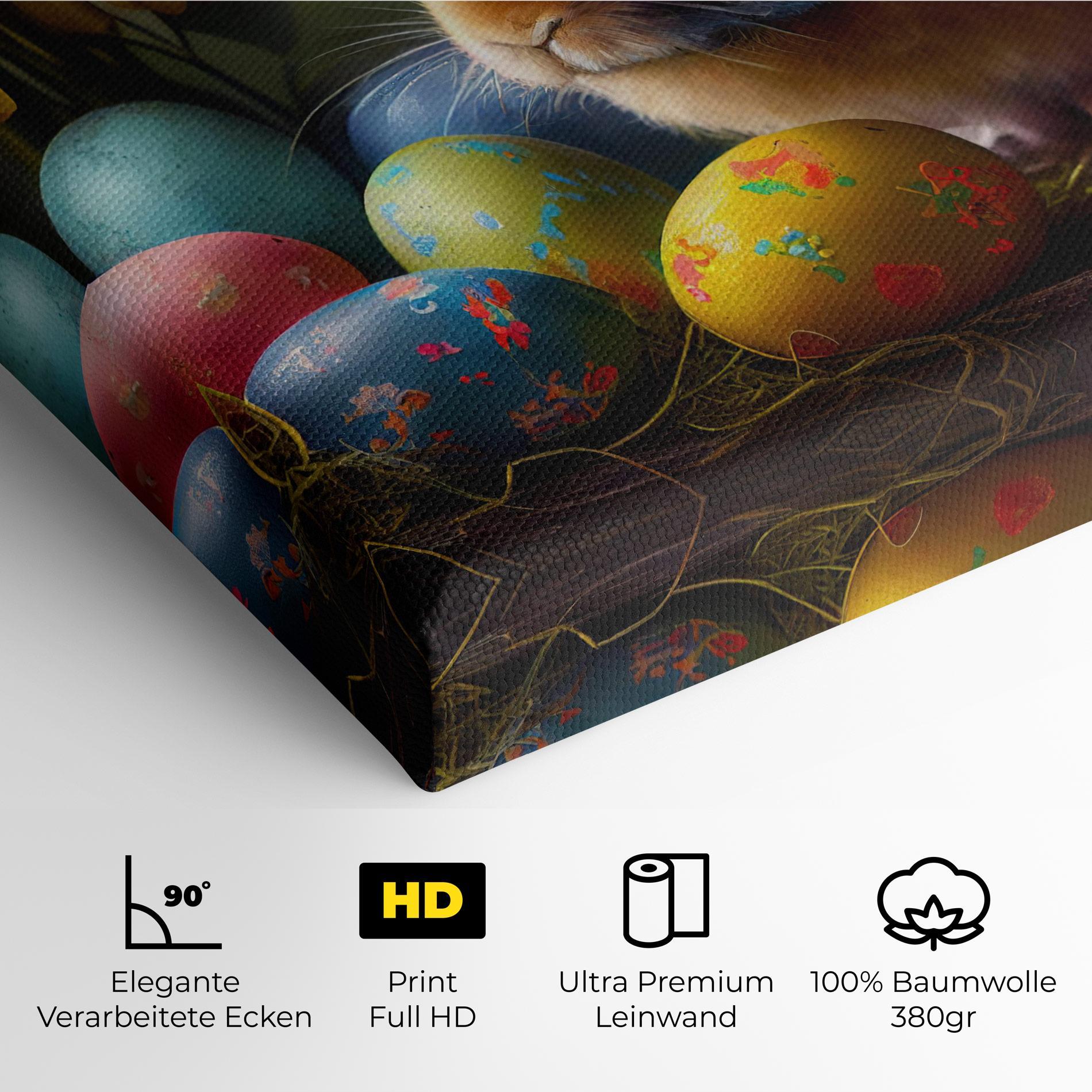 Leinwandbild Easter Cute Rabbit mockup 4