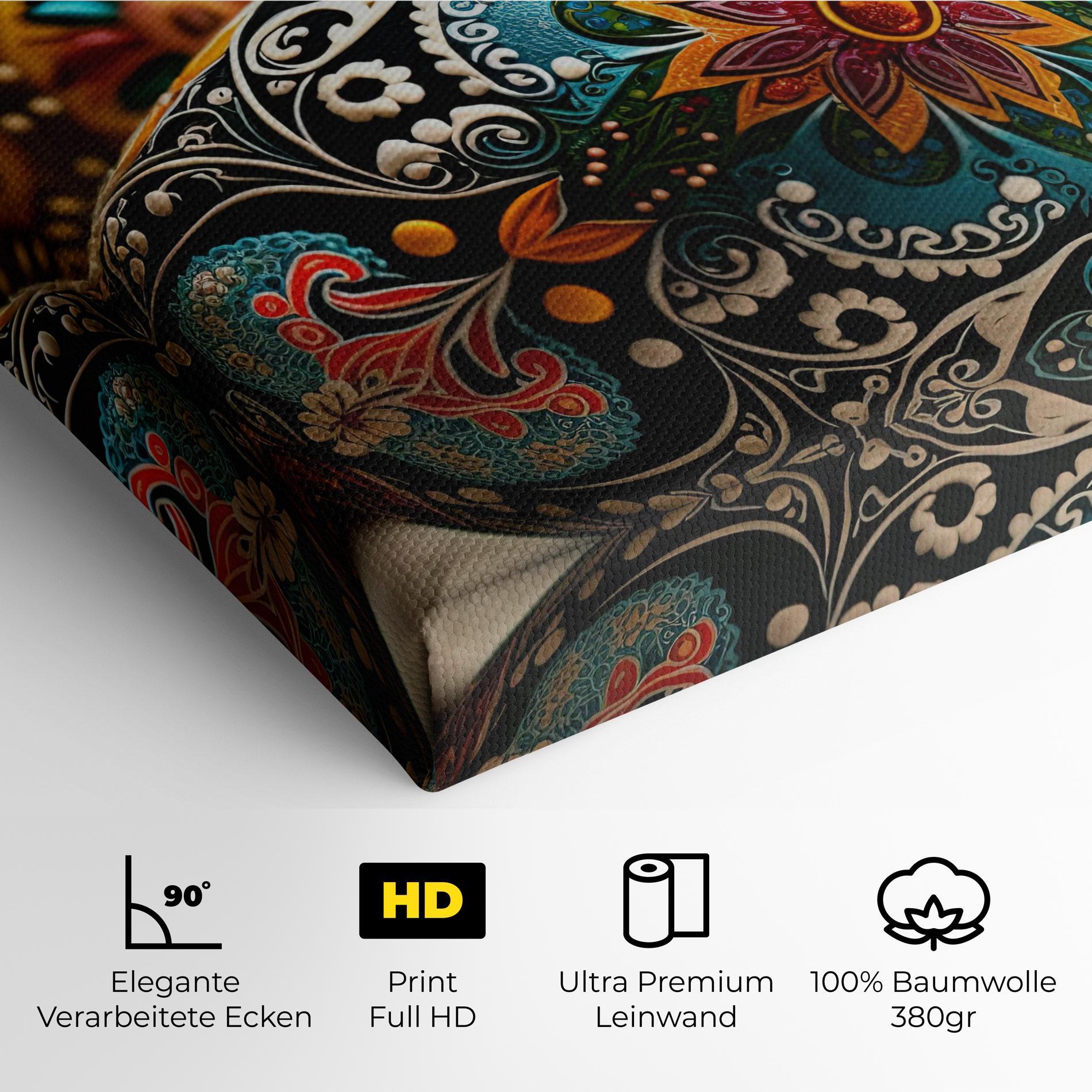 Leinwandbild Easter Eggs Ornament mockup 4