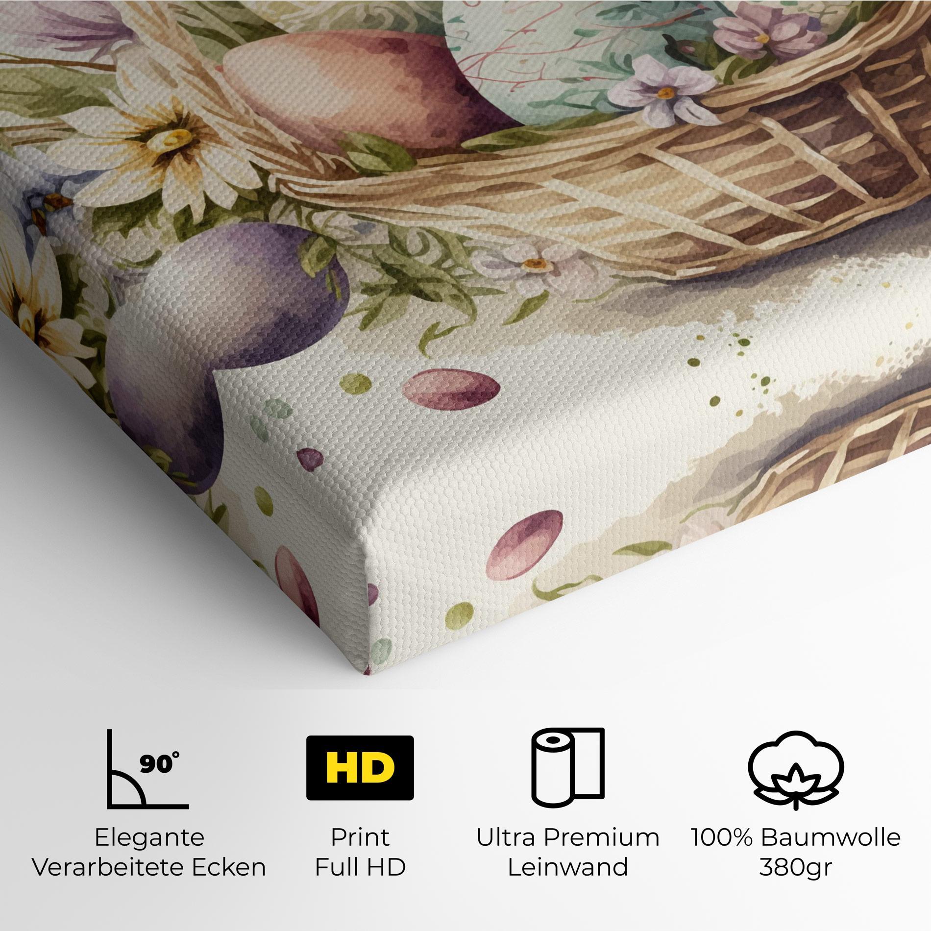 Leinwandbild Eggs Basket mockup 4