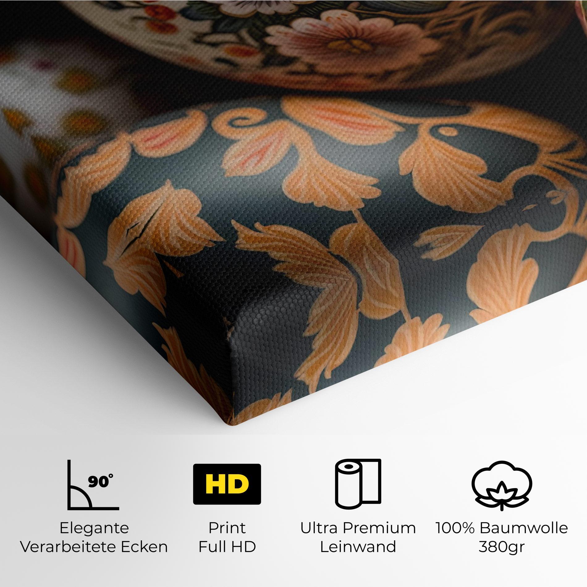 Leinwandbild Floral Painted Eggs mockup 4