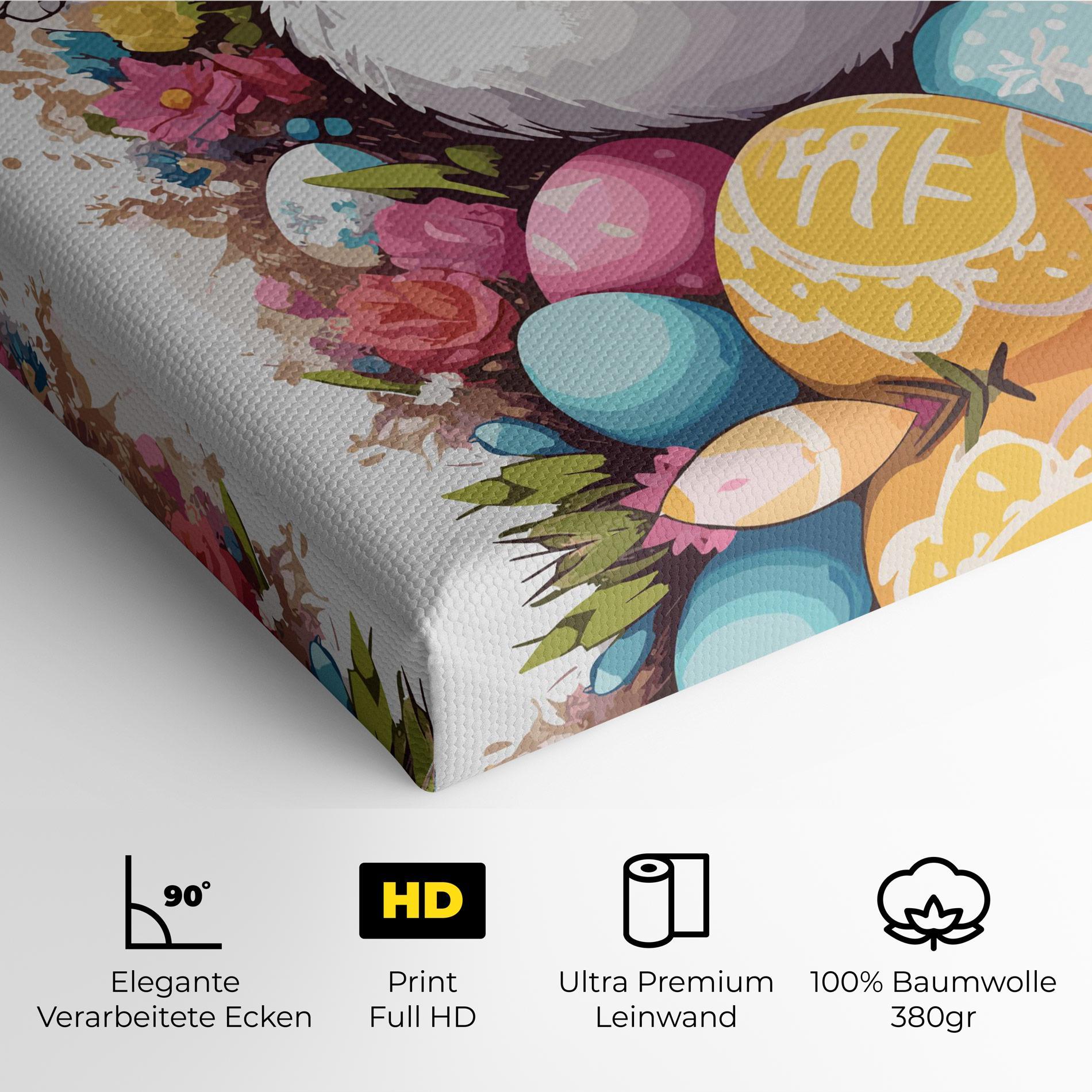Leinwandbild White Easter Bunny mockup 4