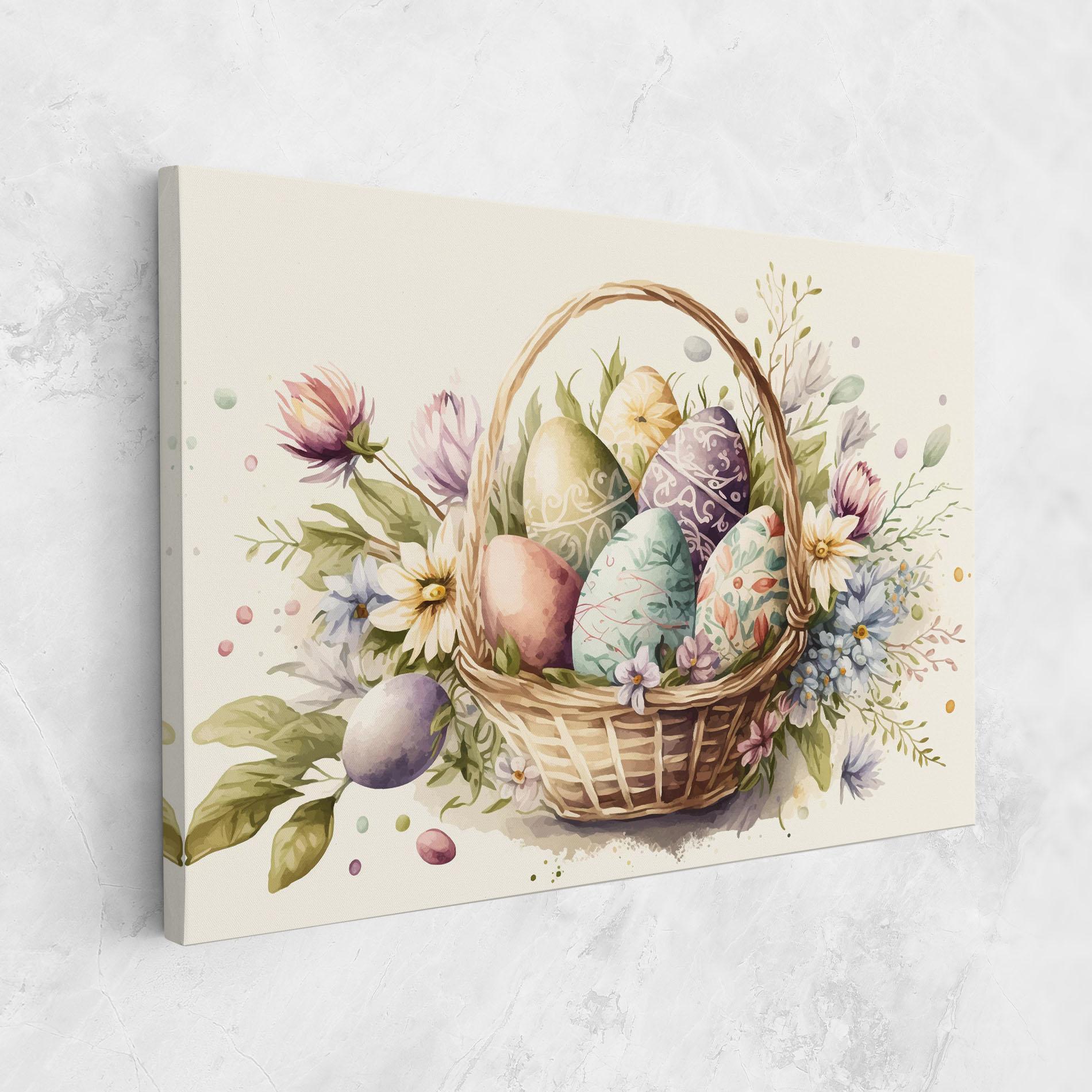 Leinwandbild Eggs Basket mockup 1