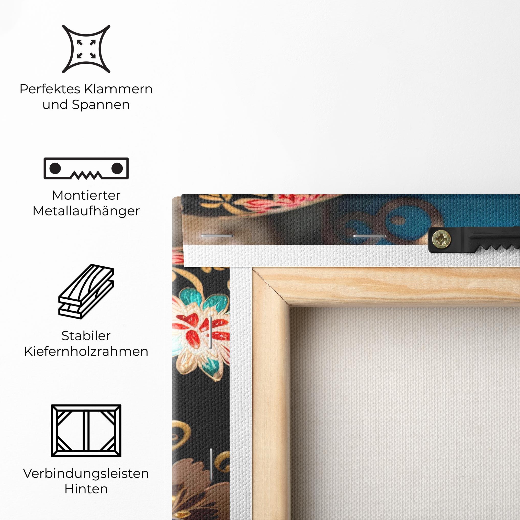 Leinwandbild Close Up Painted Eggs mockup 5