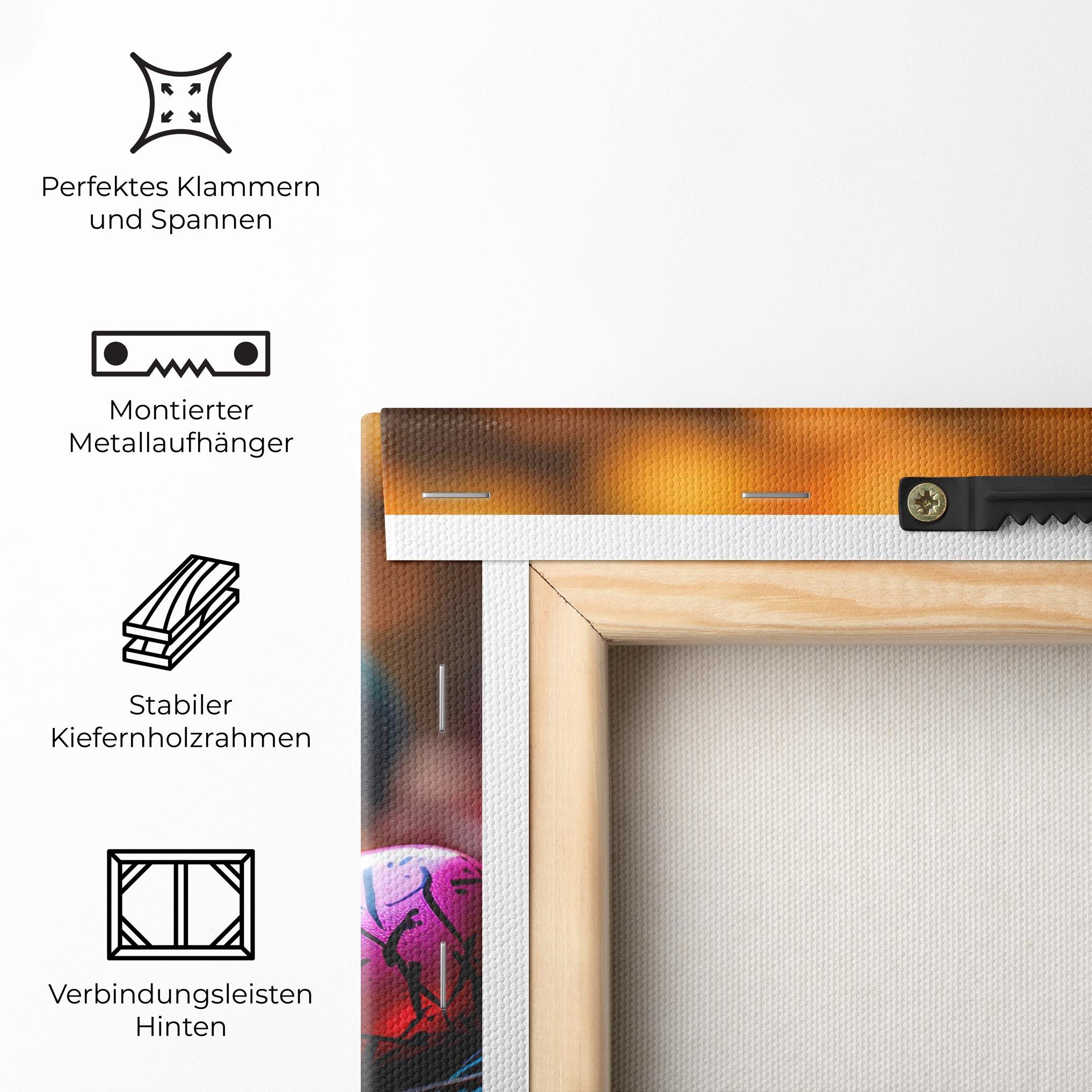 Leinwandbild Colorful Easter Eggs mockup 5