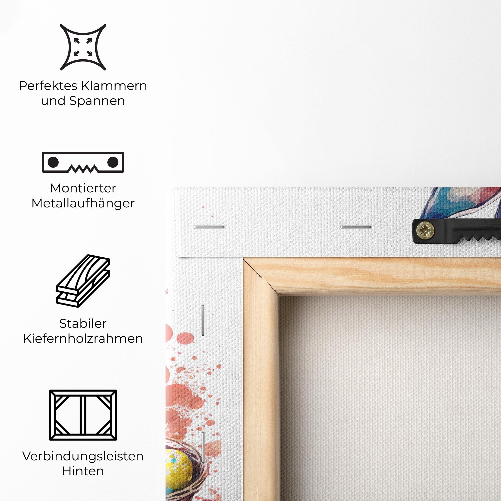 Leinwandbild Easter Bunny Watercolor mockup 5