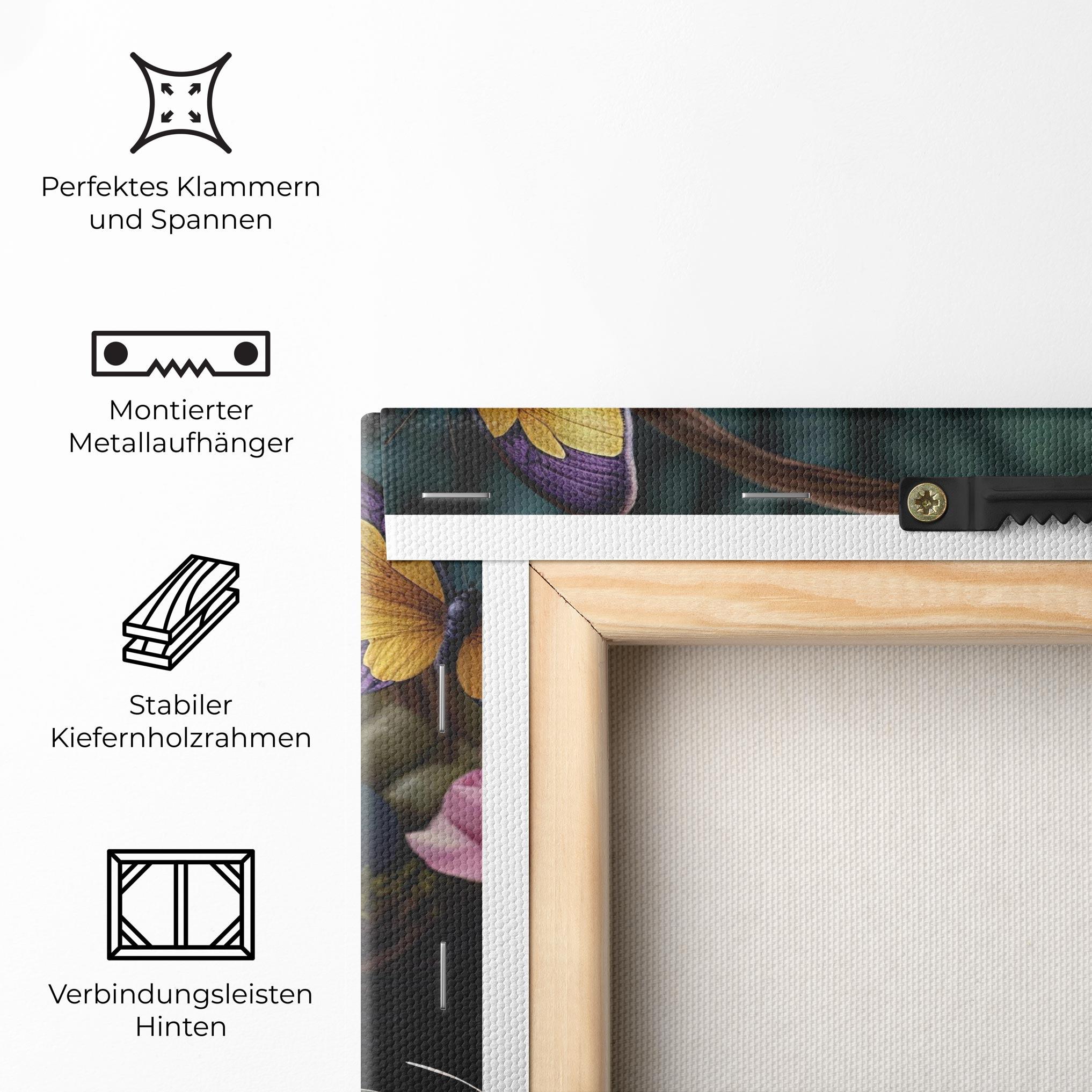 Leinwandbild Easter Eggs Butterfly mockup 5