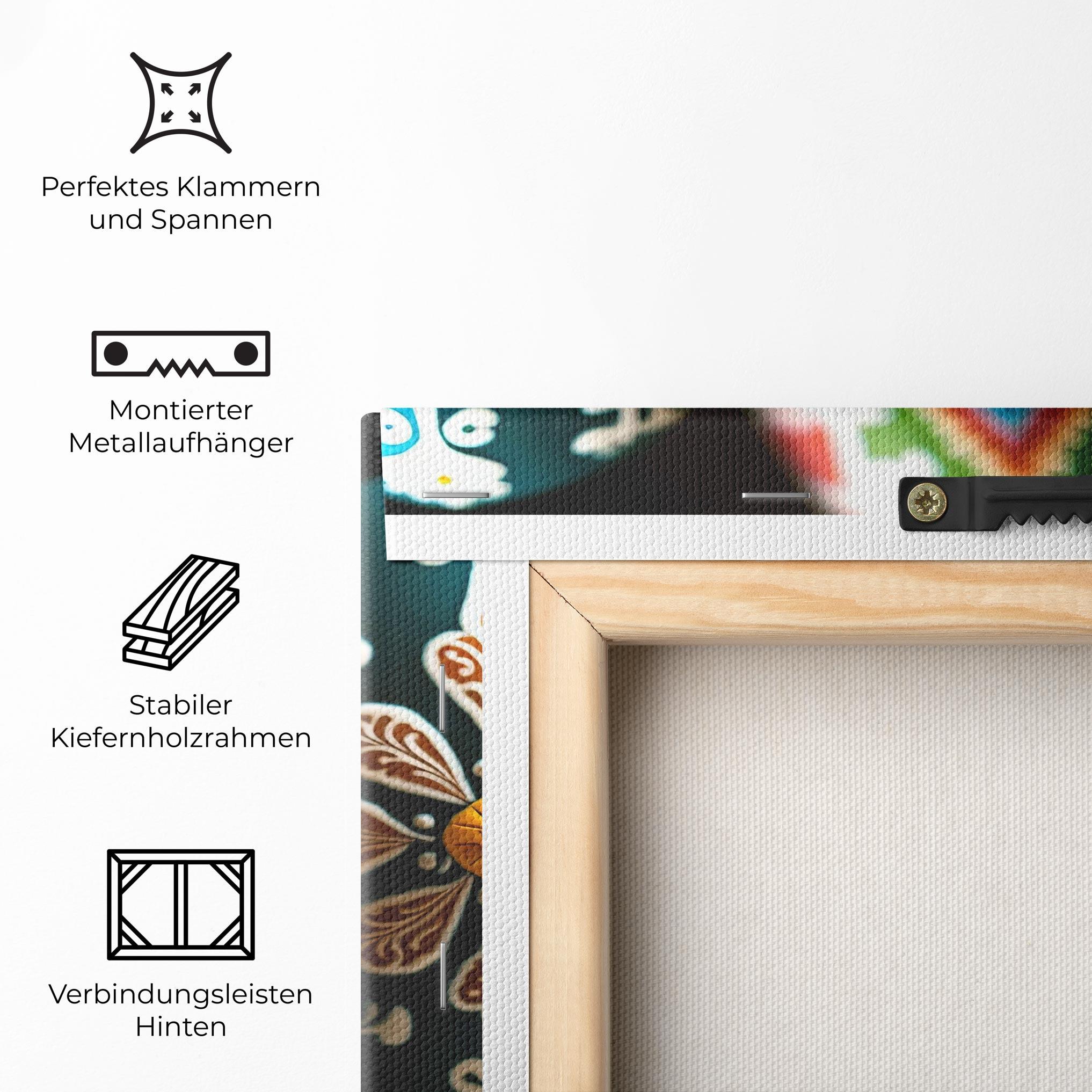 Leinwandbild Easter Eggs Ornament mockup 5