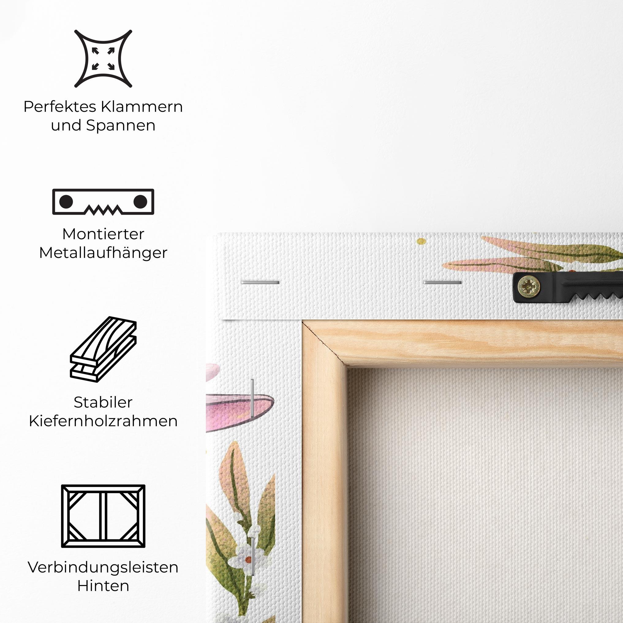 Leinwandbild Easter Pink Bunny mockup 5