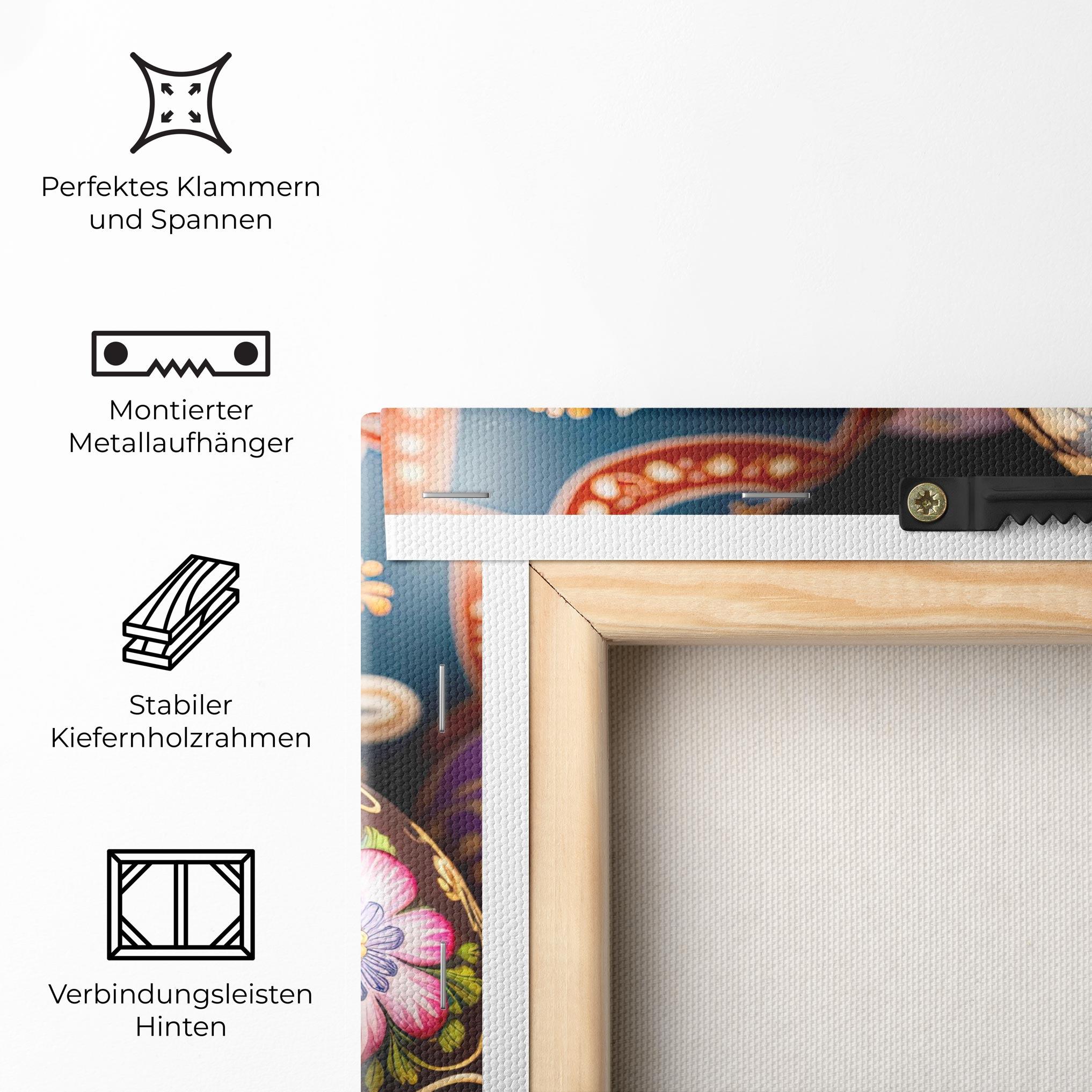 Leinwandbild Pretty Painted Eggs mockup 5