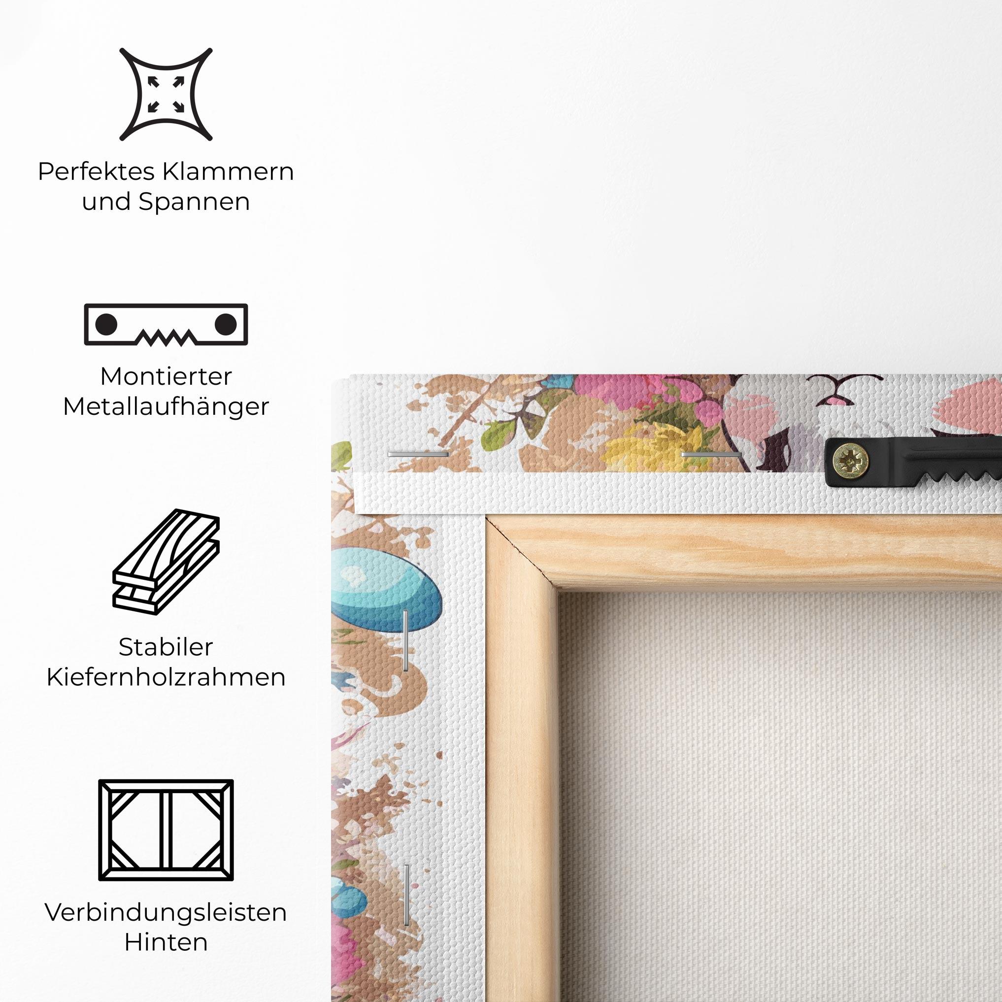 Leinwandbild White Easter Bunny mockup 5